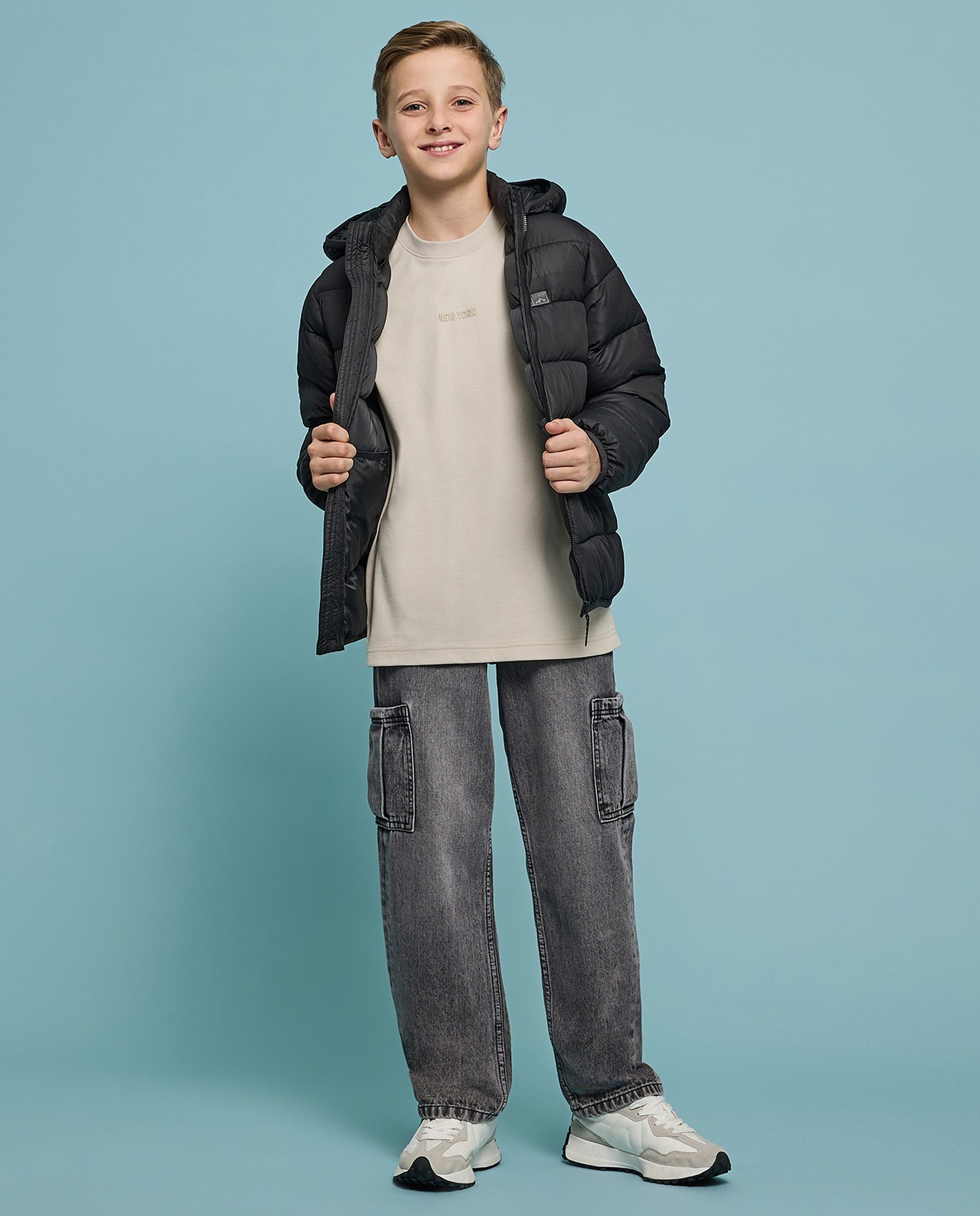 Printed T-Shirt with Crew Neck and Long Sleeves