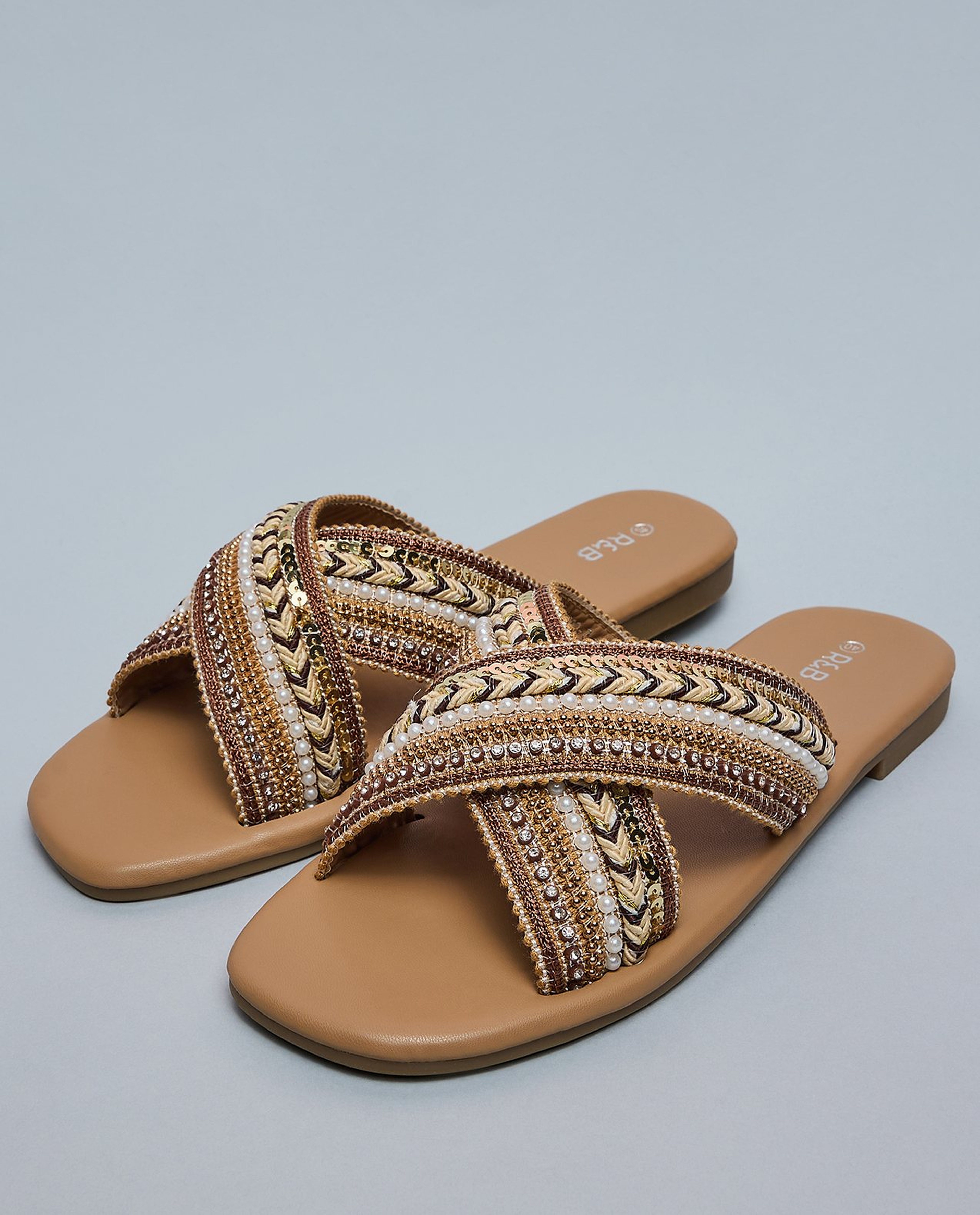 Embellished Flat Sandals
