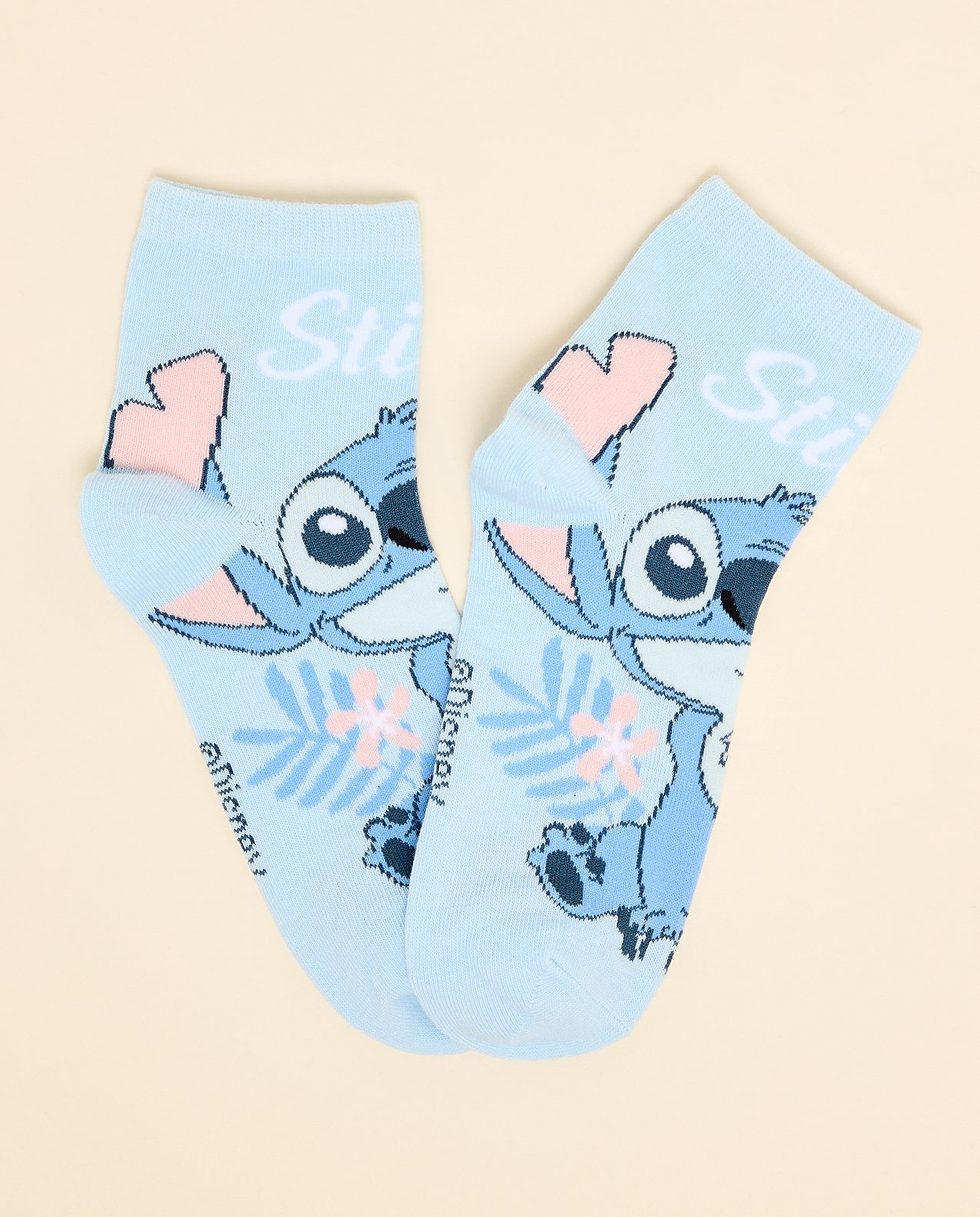 3 Pack Stitch Print Ankle Socks