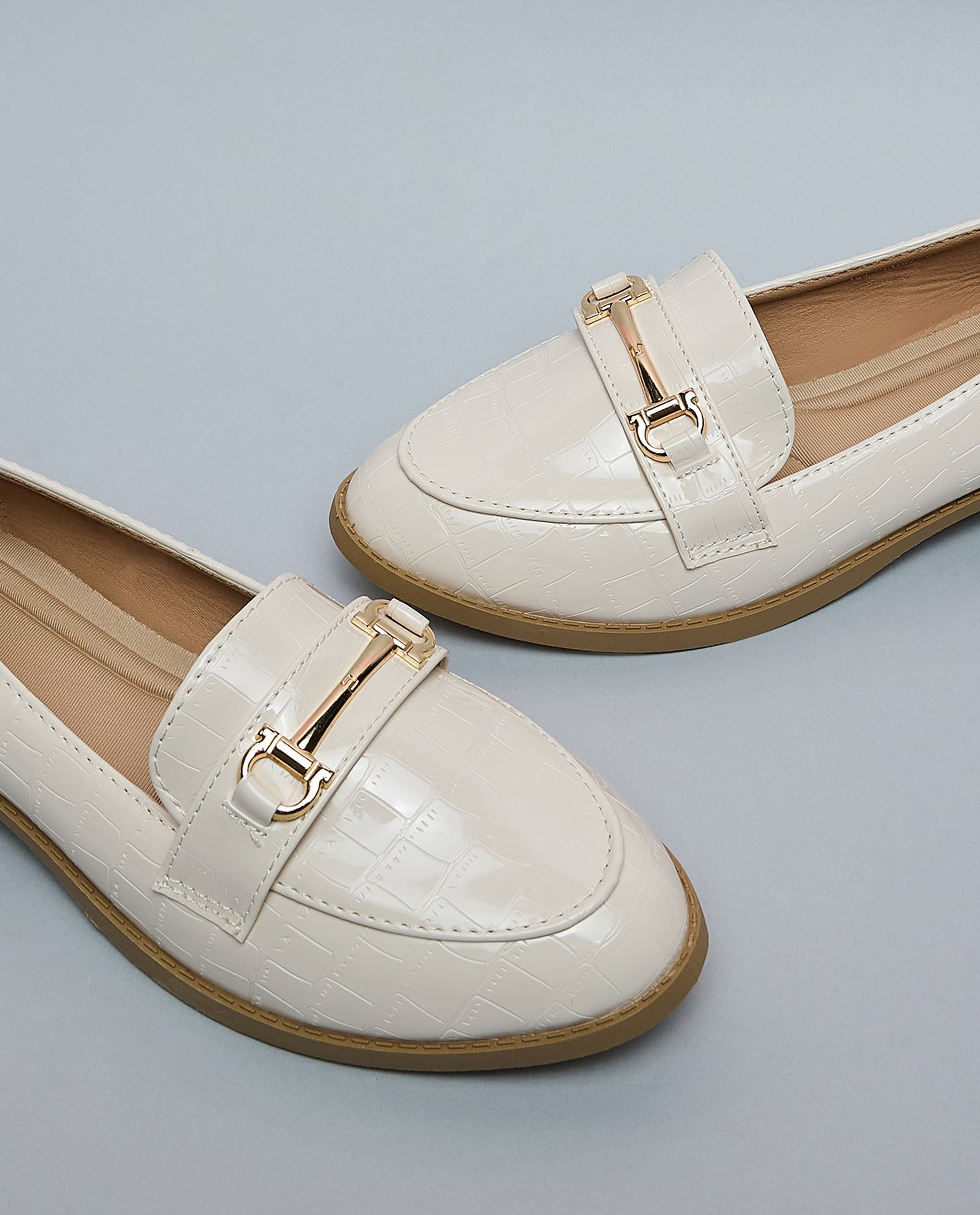 Solid Horsebit Loafers