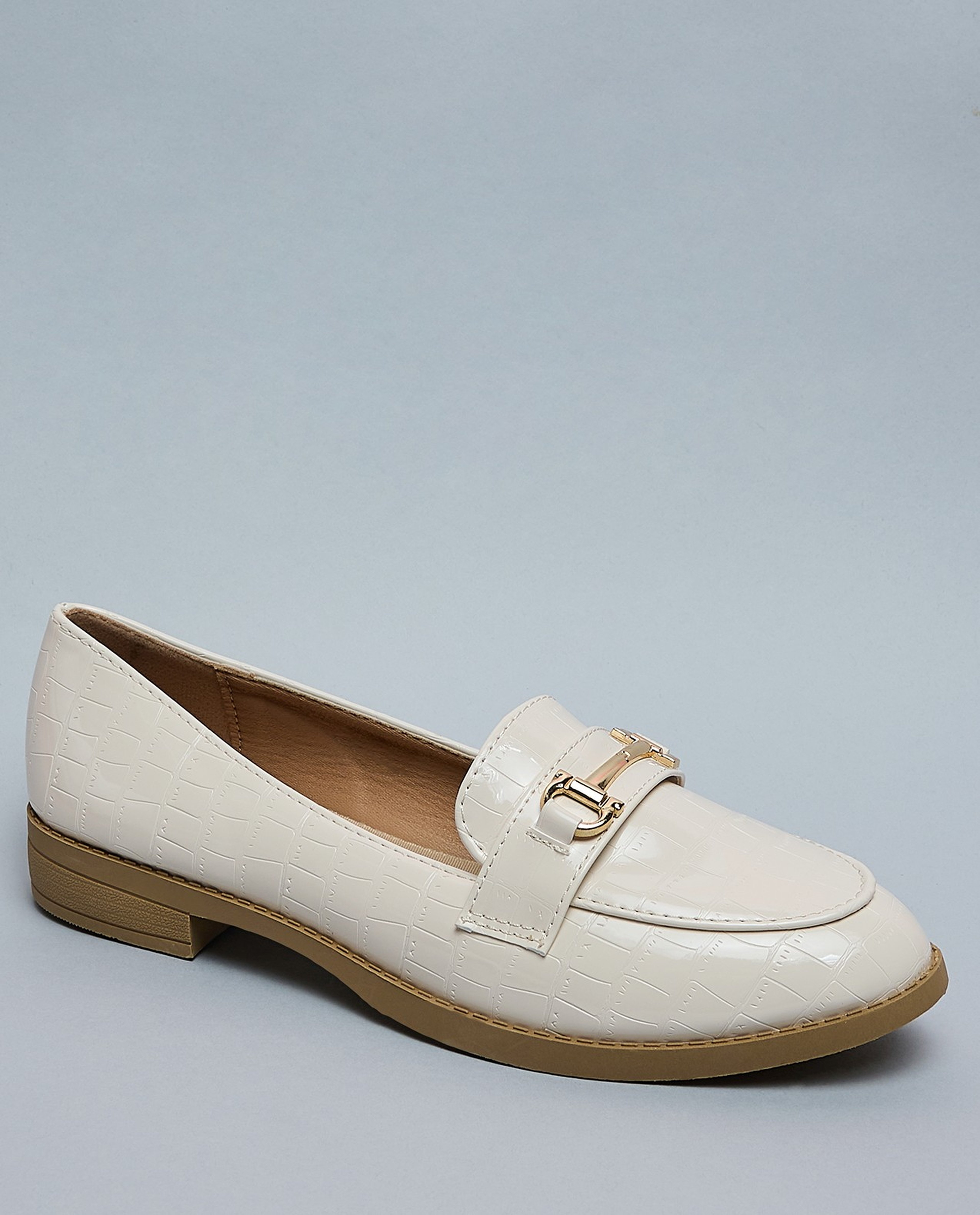 Solid Horsebit Loafers