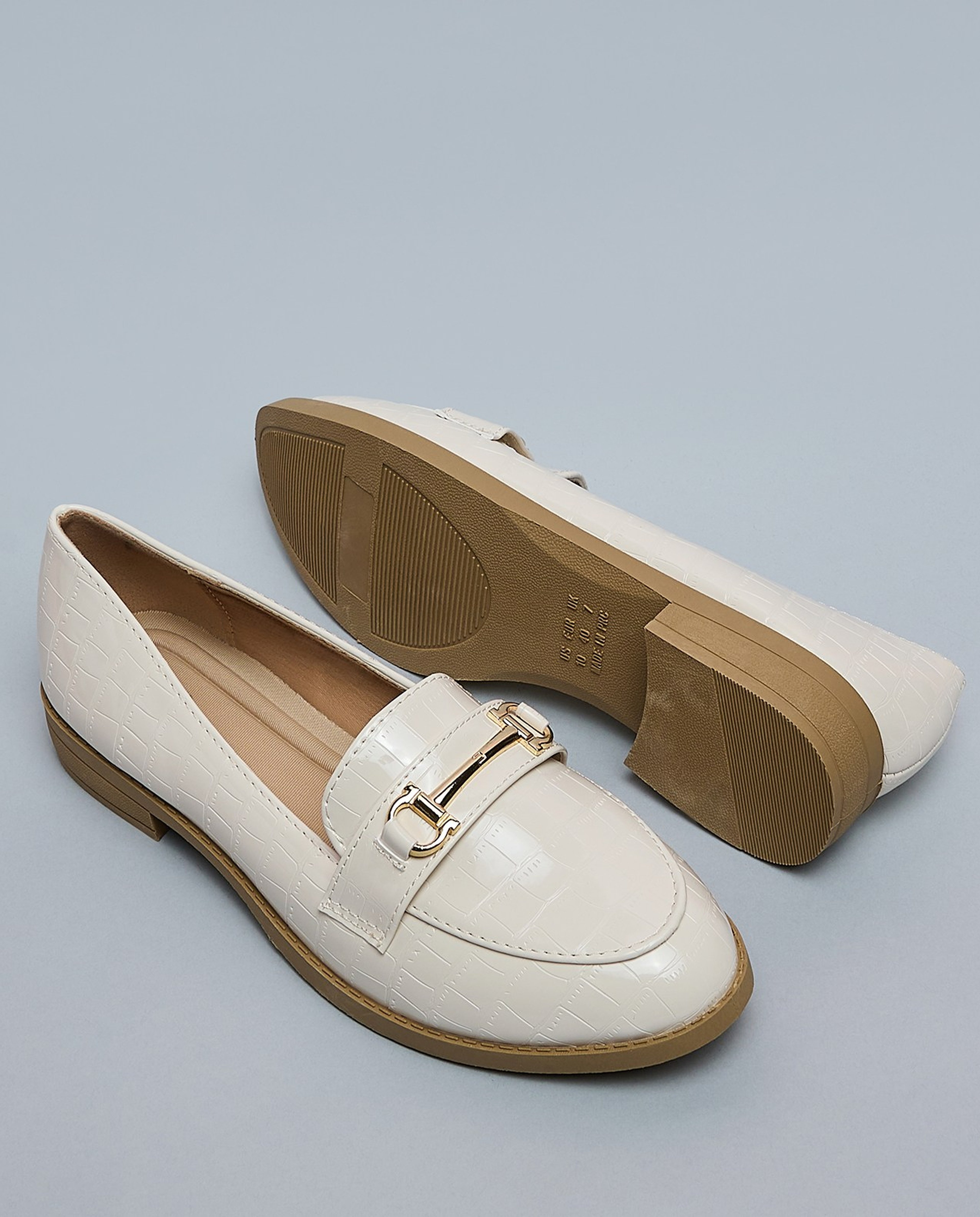 Solid Horsebit Loafers