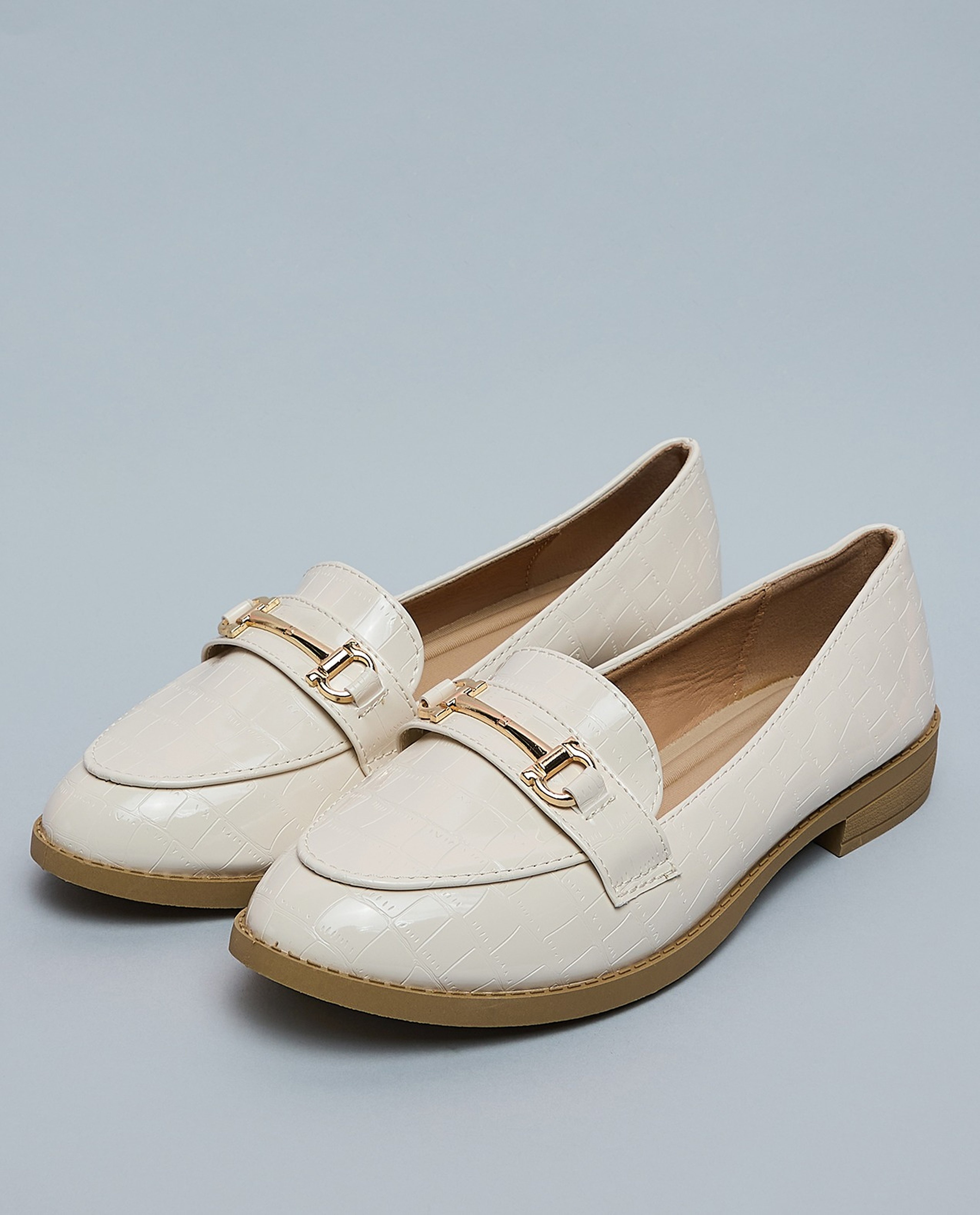 Solid Horsebit Loafers