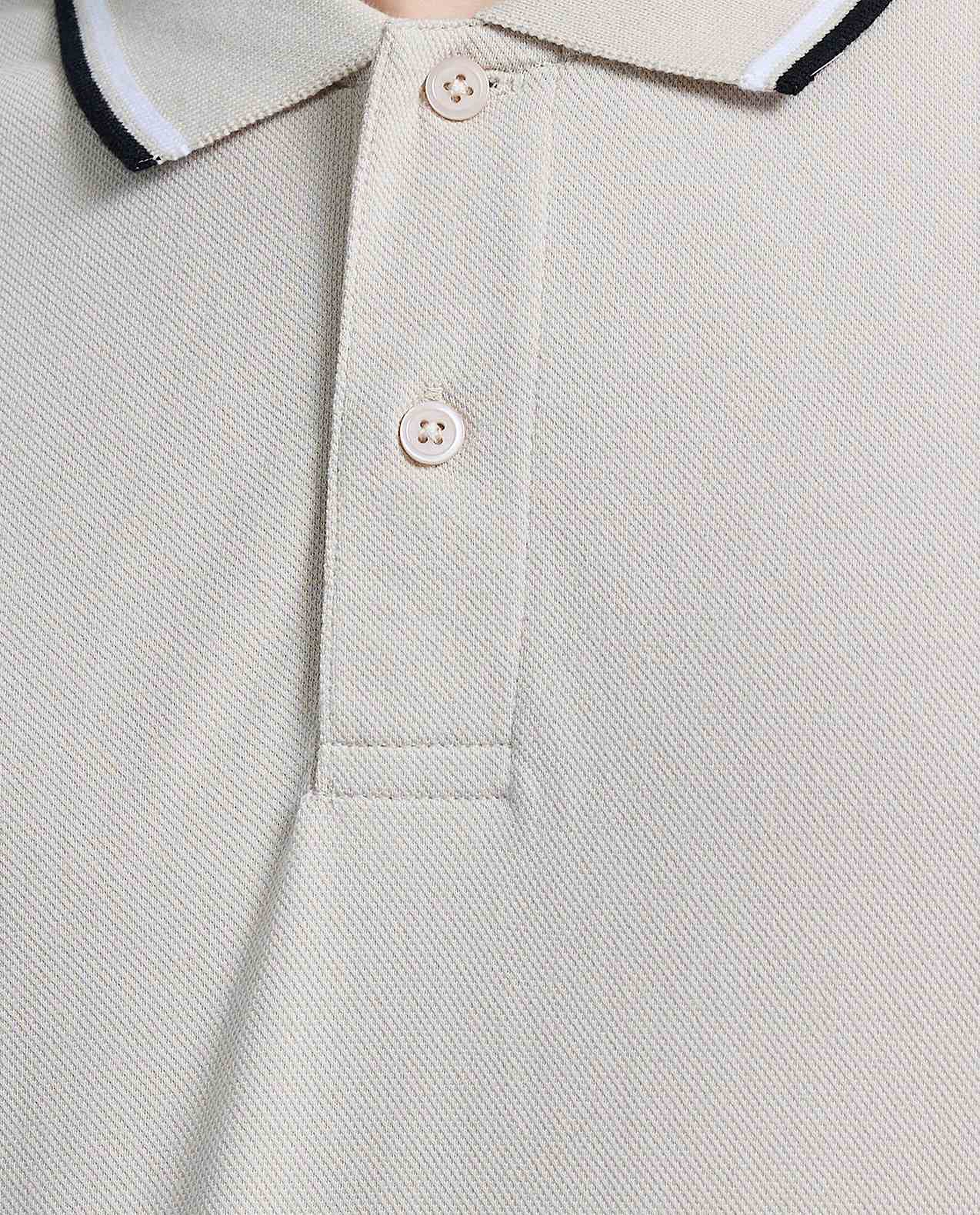 Contrast Tipping Polo T-Shirt with Short Sleeves