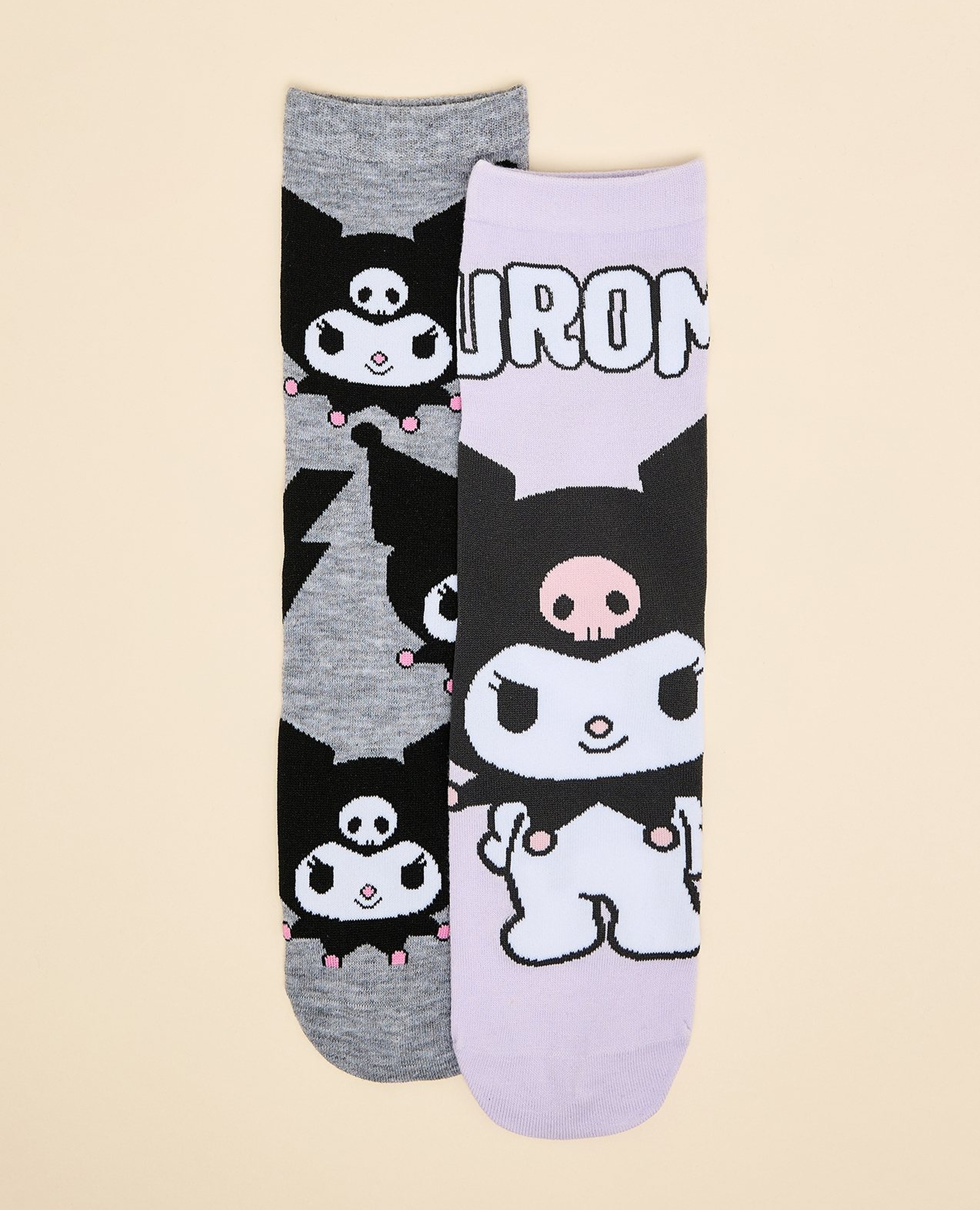 2 Pack Kuromi Print Ankle Socks