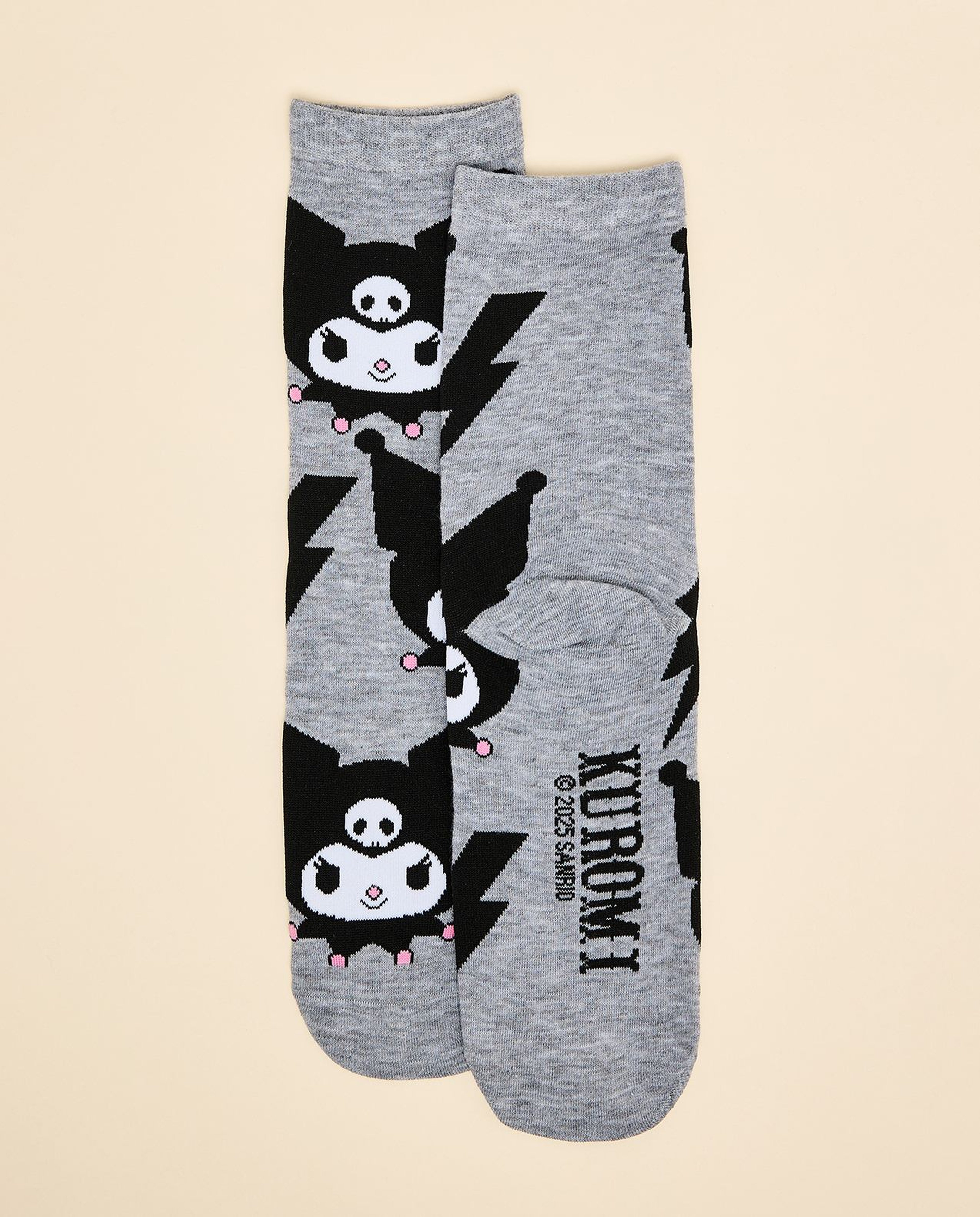 2 Pack Kuromi Print Ankle Socks