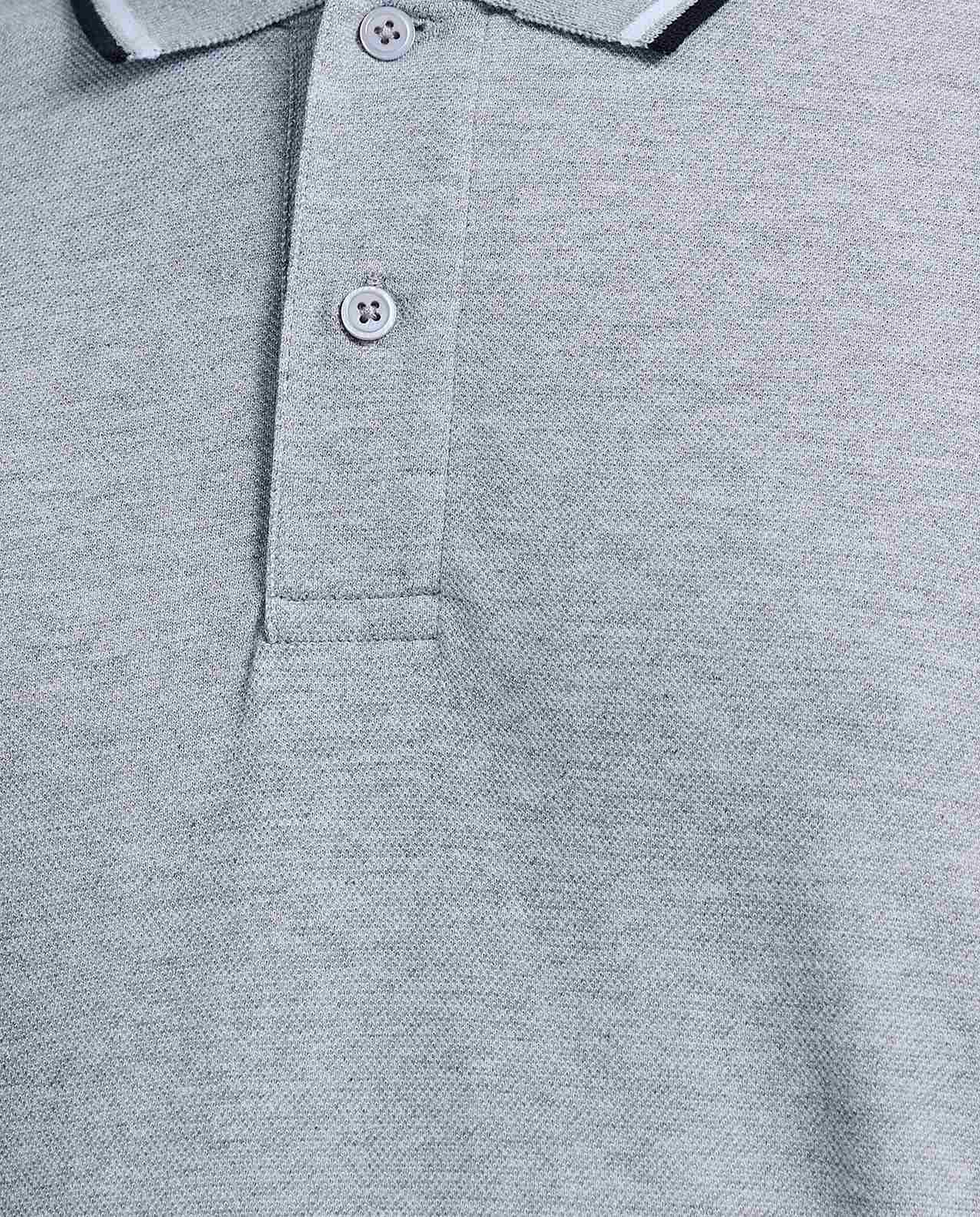 Contrast Tipping Polo T-Shirt with Short Sleeves
