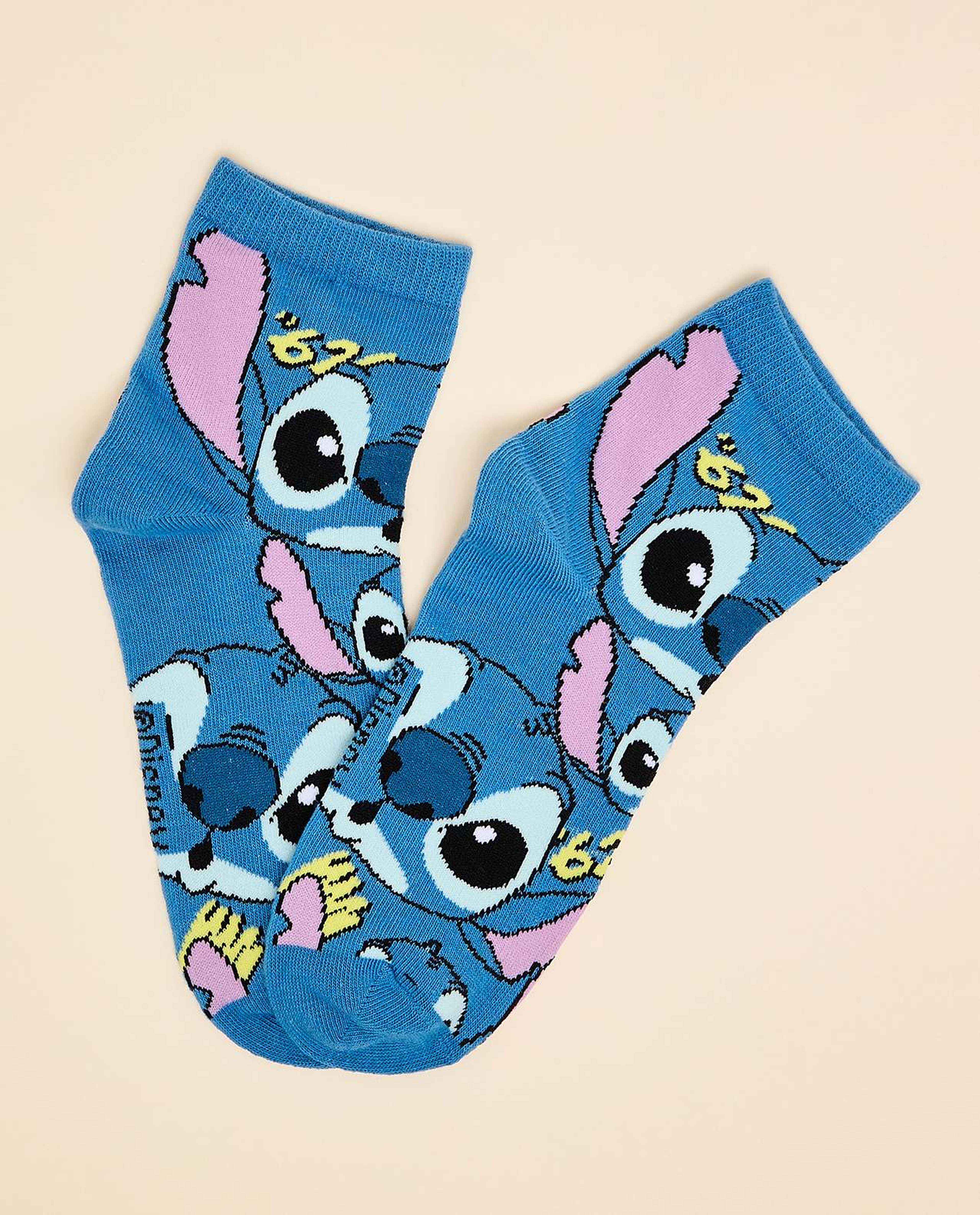3 Pack Stitch Print Ankle Socks