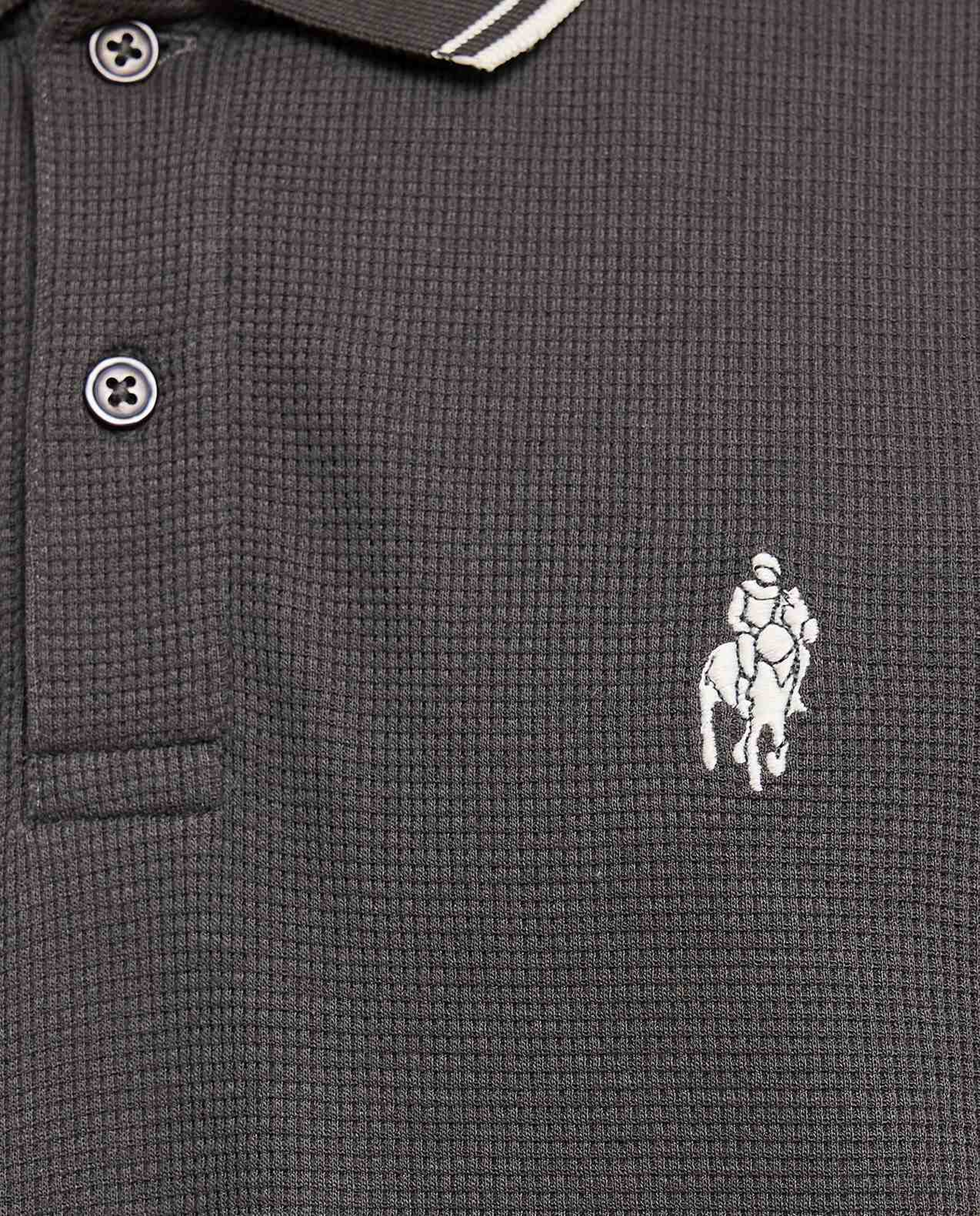 Logo Embroidered Polo T-Shirt with Short Sleeves