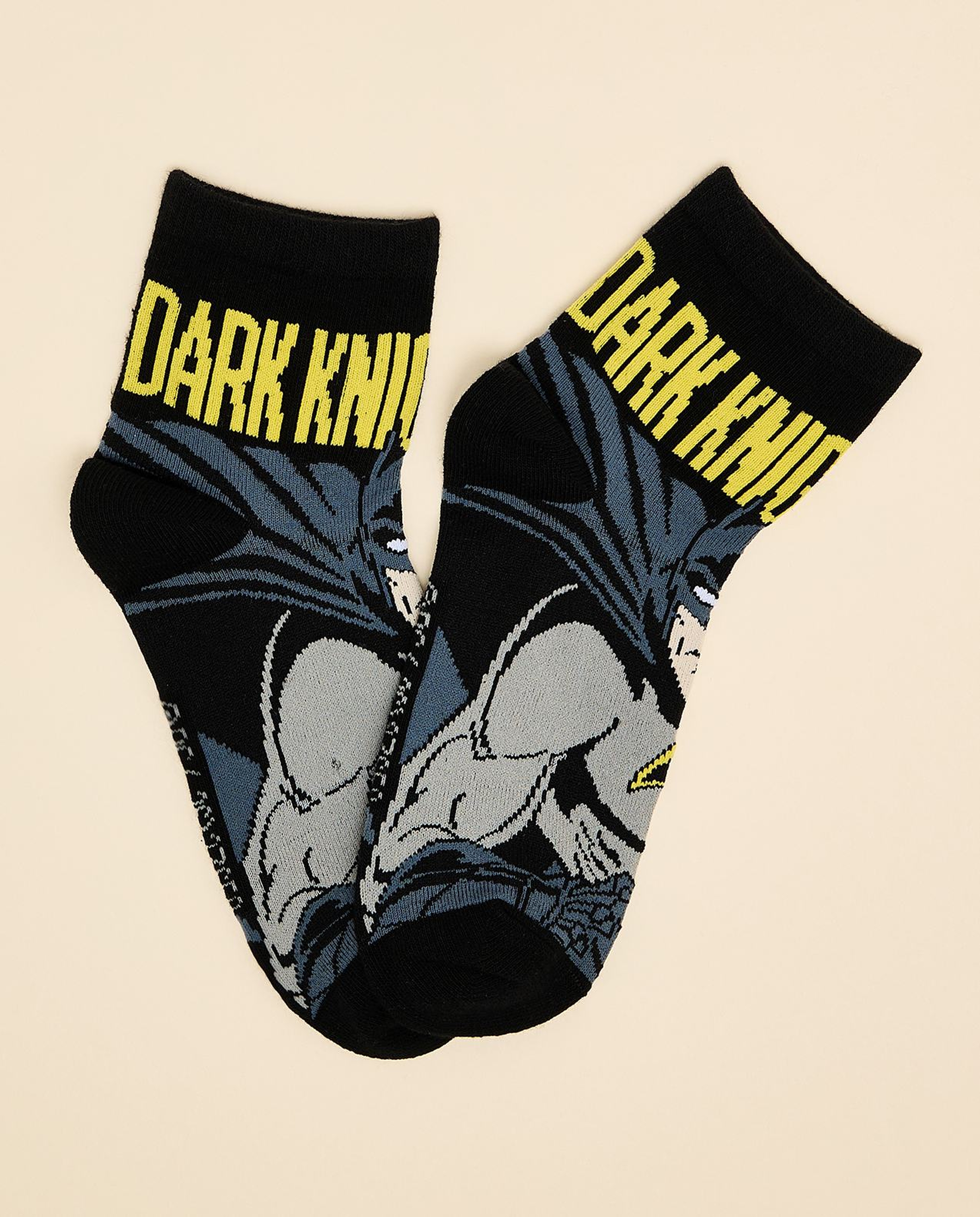 3 Pack Batman Print Ankle Socks