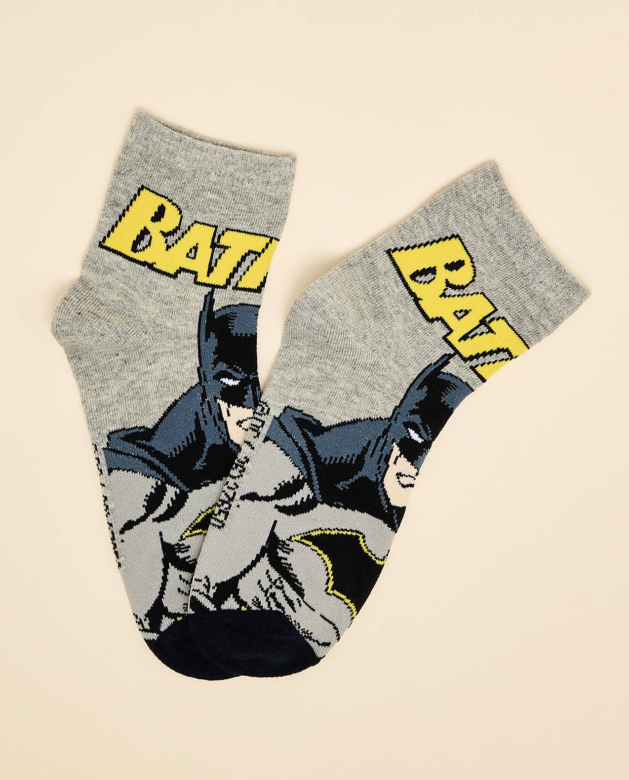 3 Pack Batman Print Ankle Socks