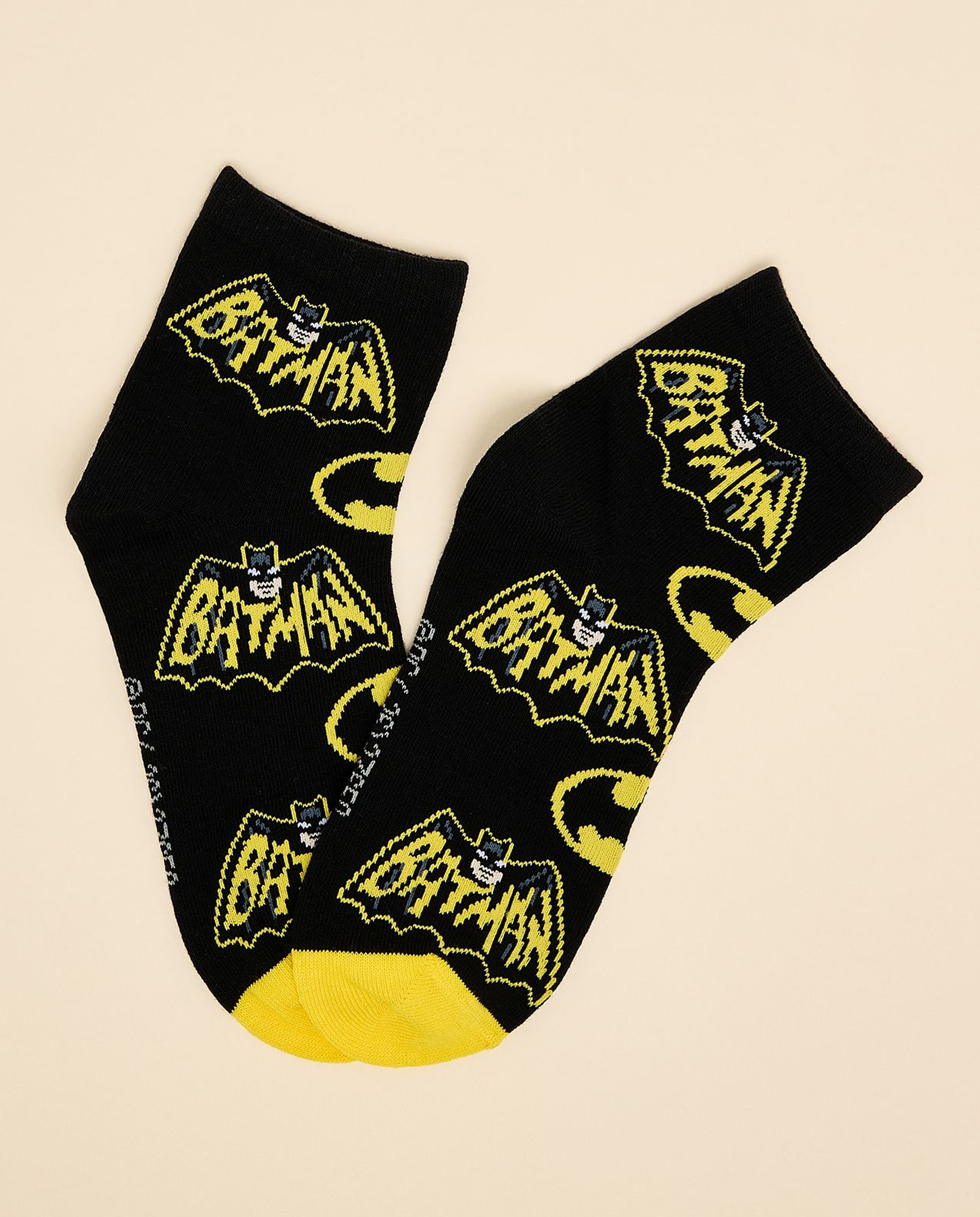 3 Pack Batman Print Ankle Socks