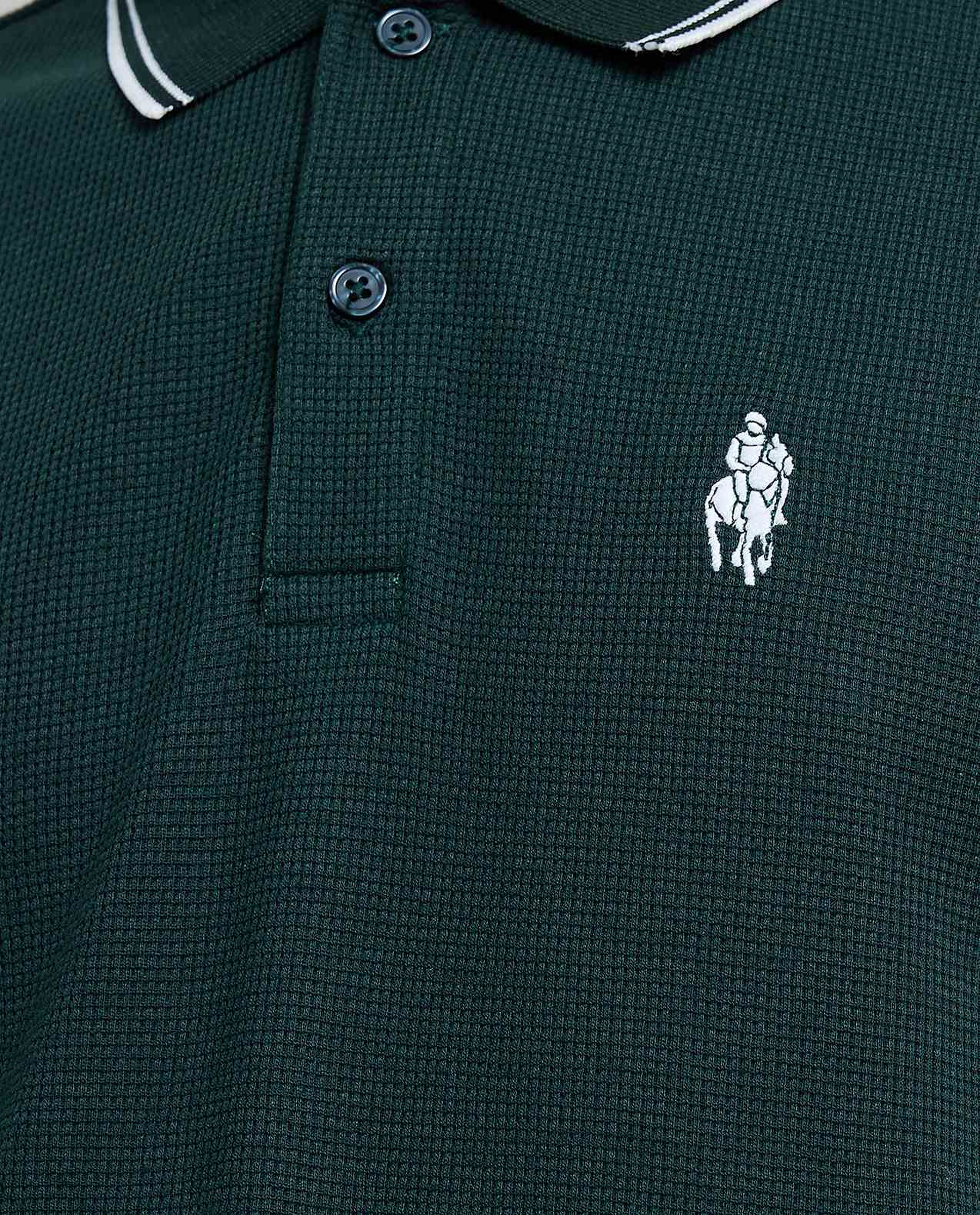 Logo Embroidered Polo T-Shirt with Short Sleeves