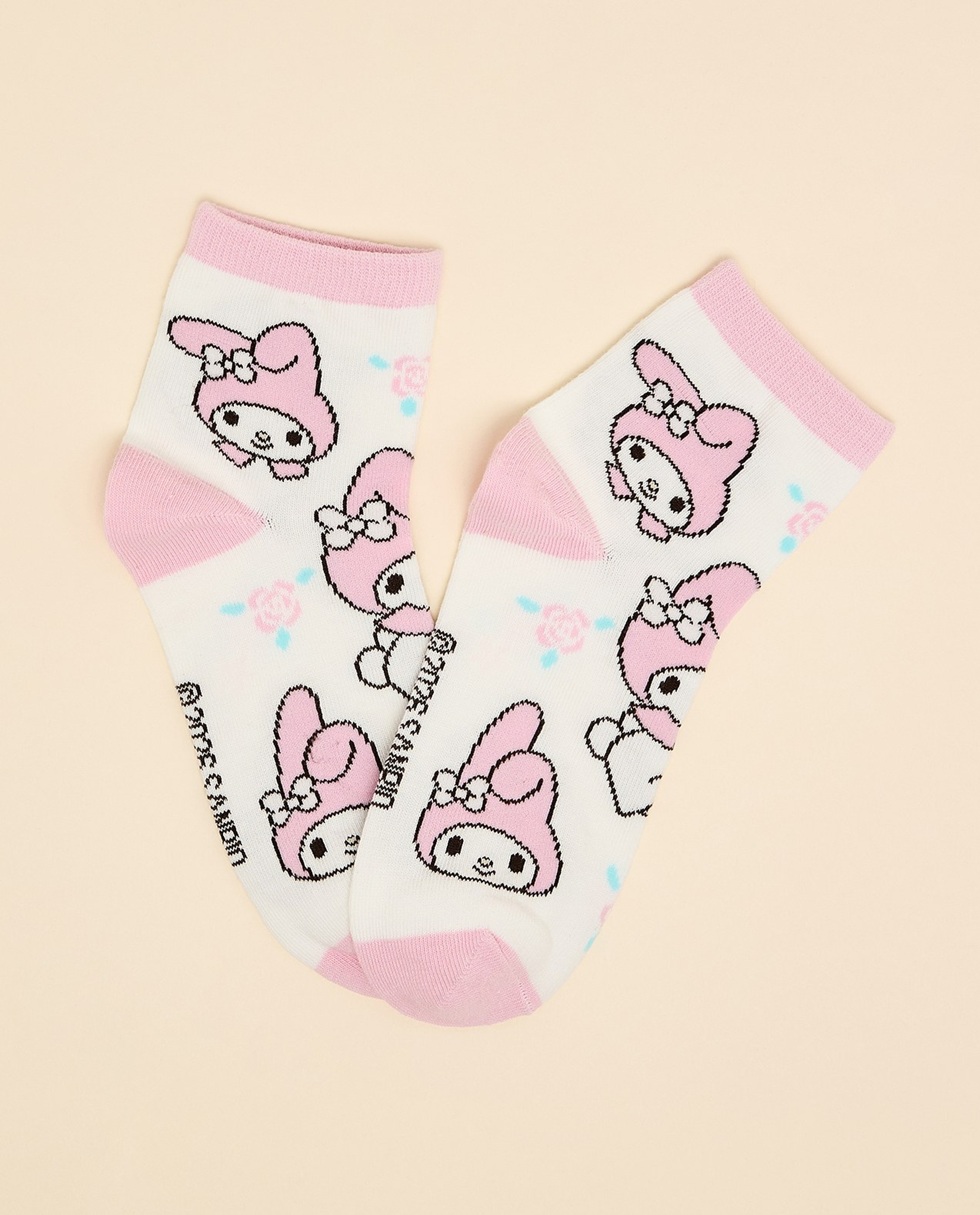 3 Pack My Melody Print Ankle Socks