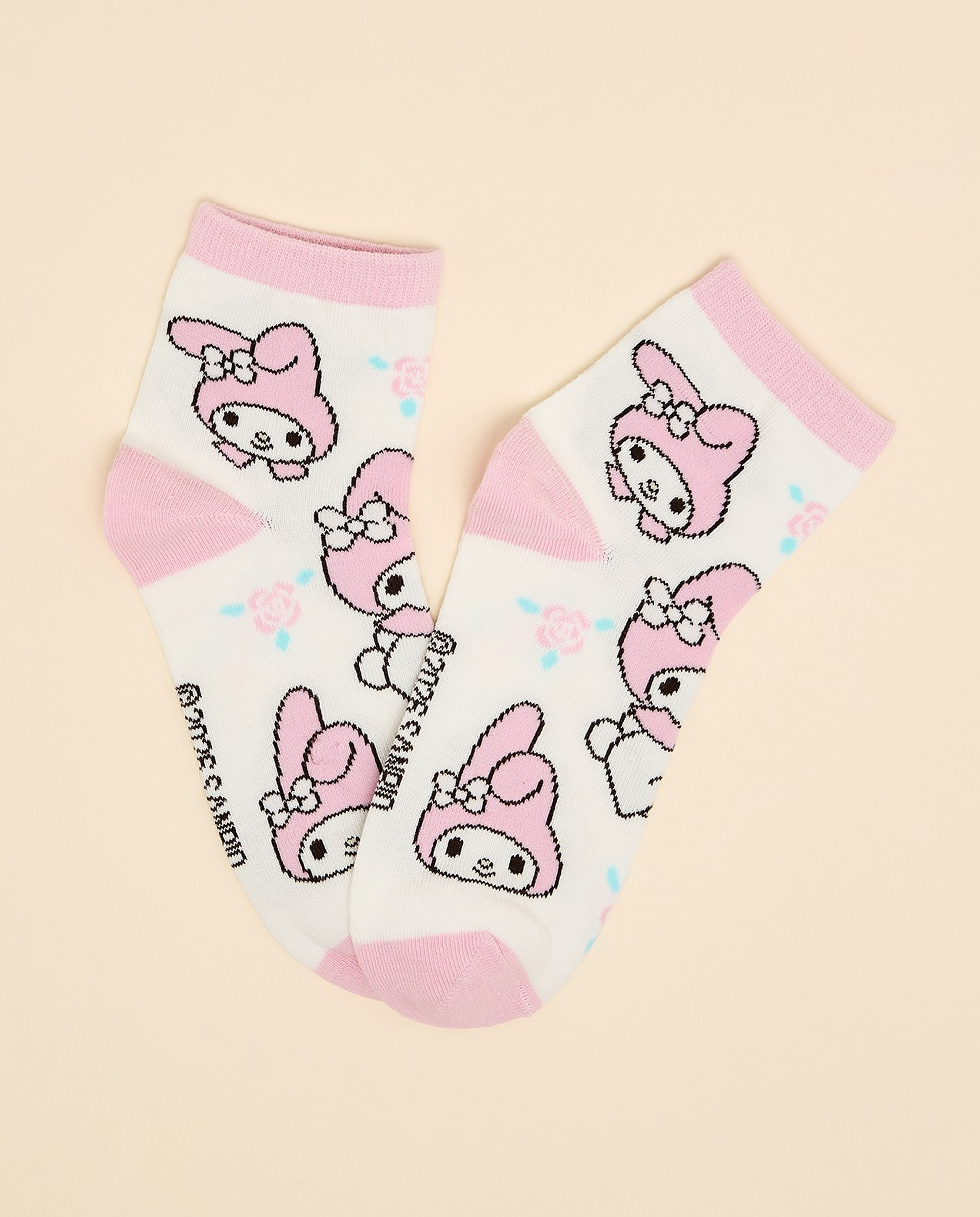 3 Pack My Melody Print Ankle Socks