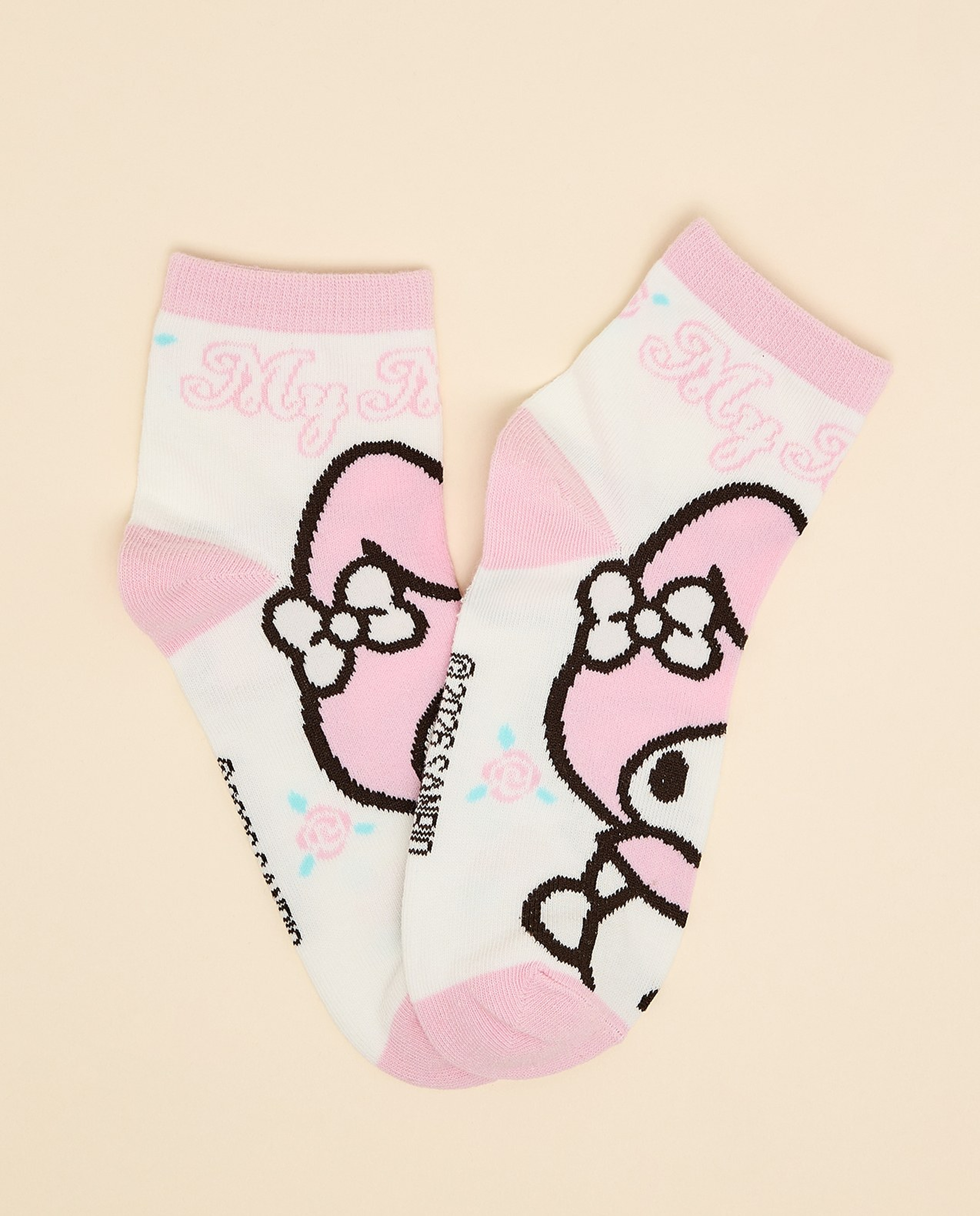 3 Pack My Melody Print Ankle Socks