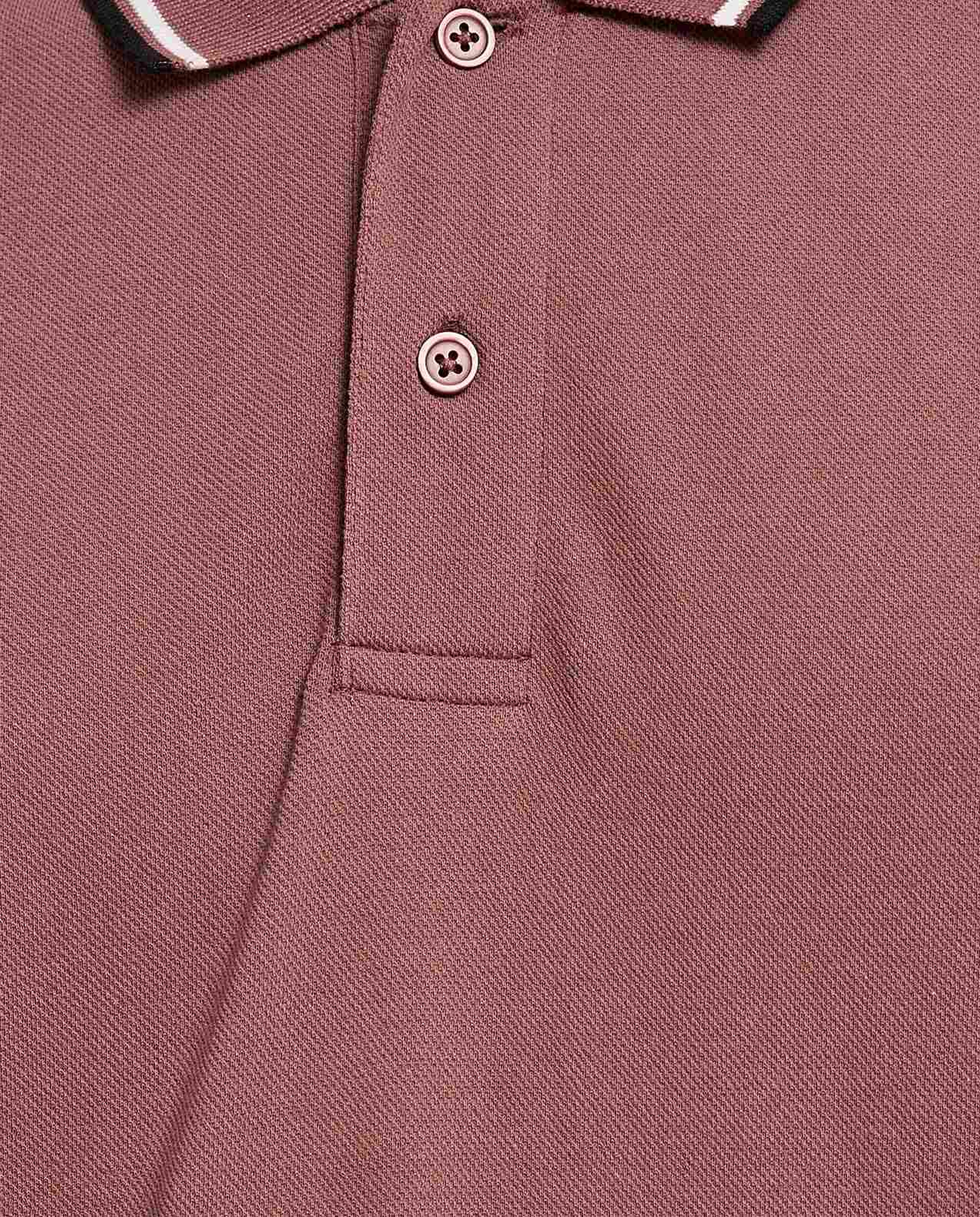 Contrast Tipping Polo T-Shirt with Short Sleeves