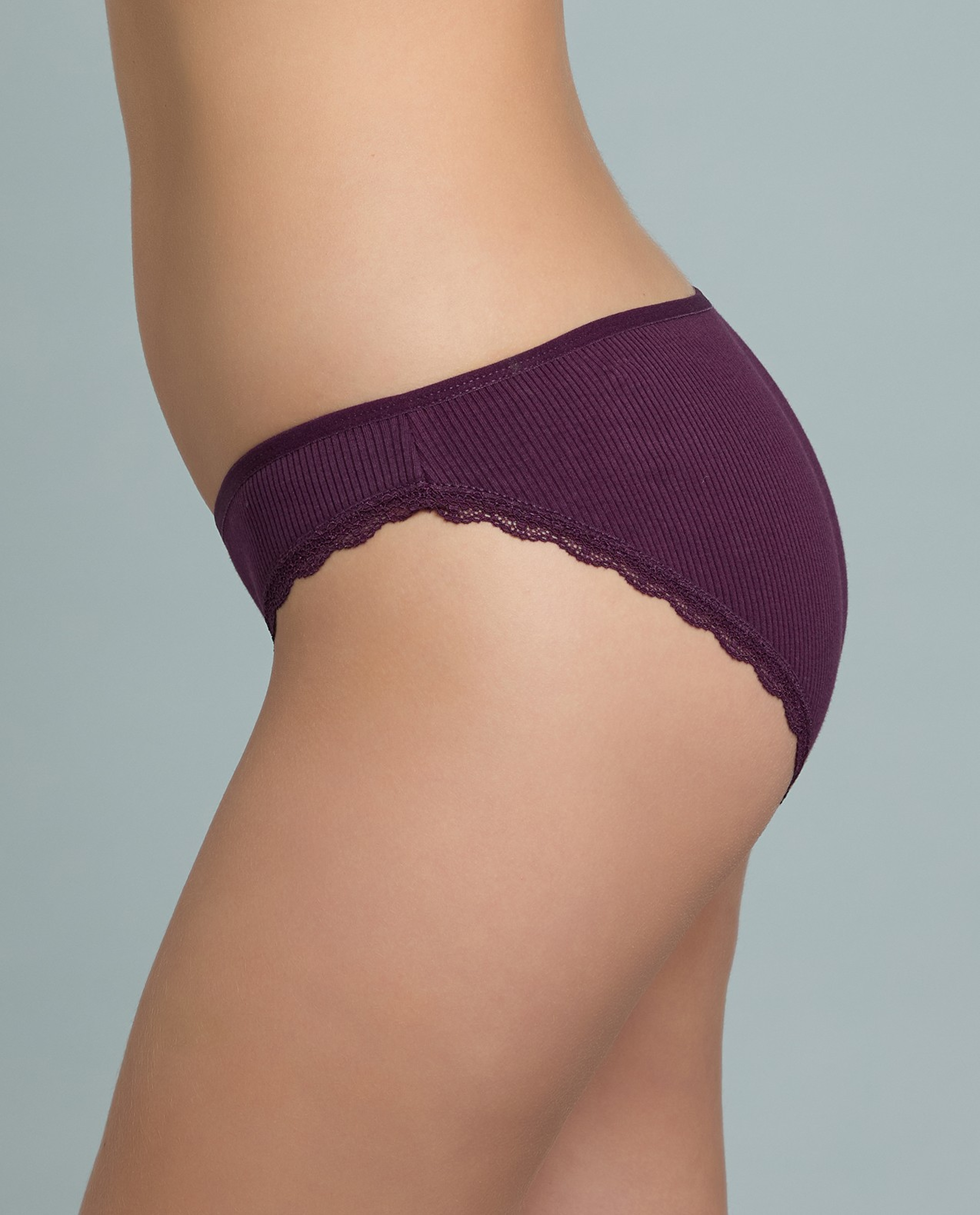 3 Pack Ribbed Bikini Briefs