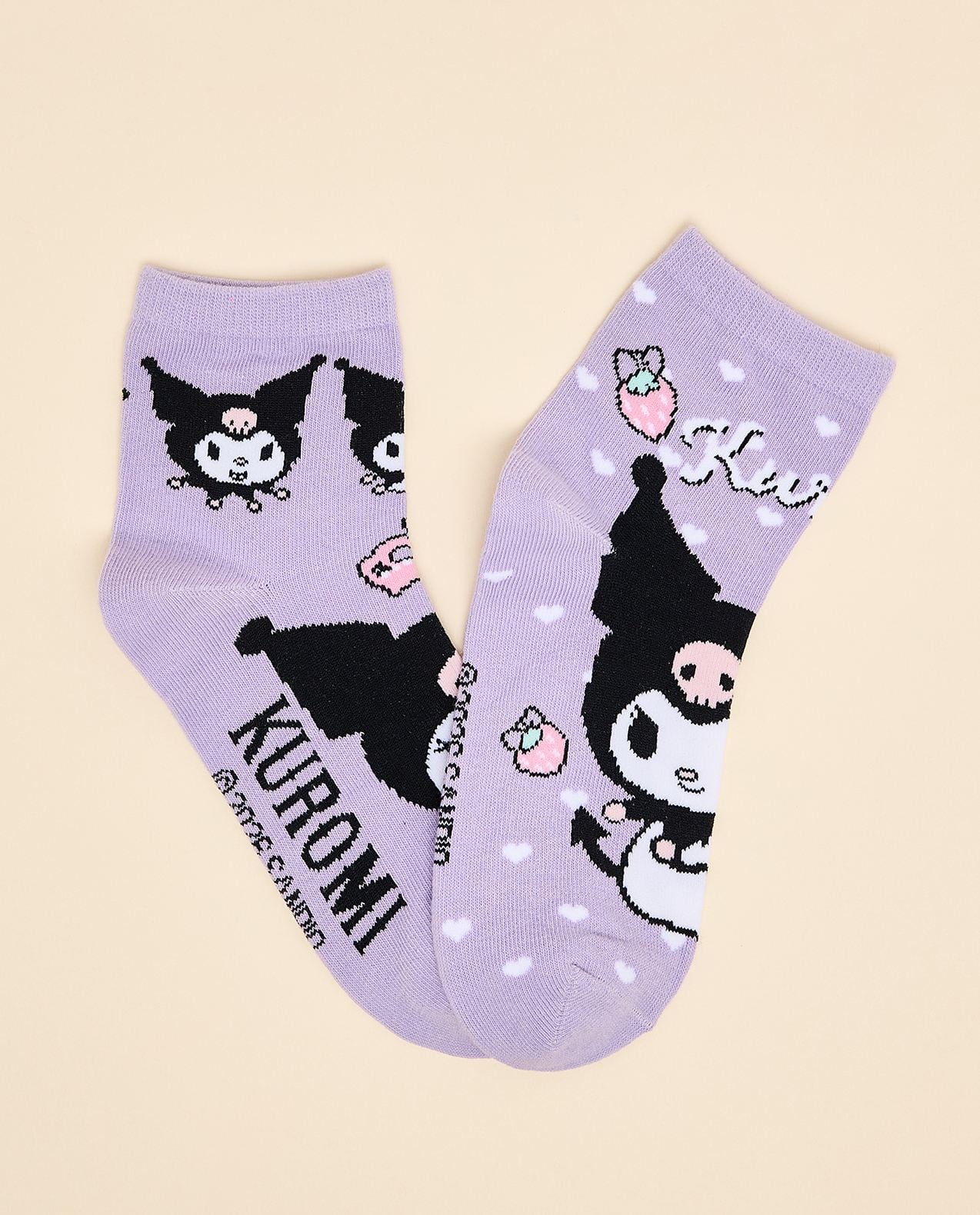 3 Pack Kuromi Print Ankle Socks