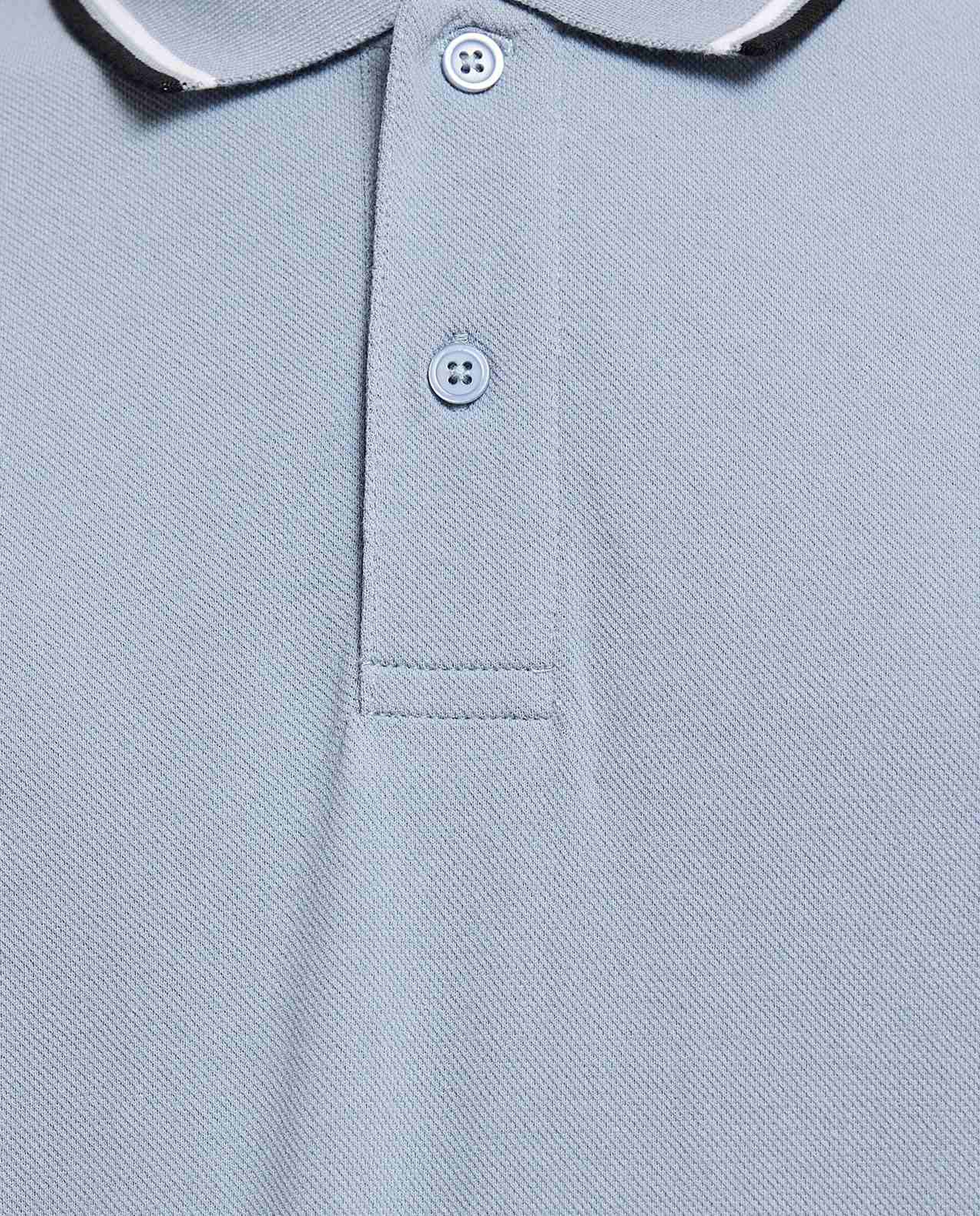 Contrast Tipping Polo T-Shirt with Short Sleeves