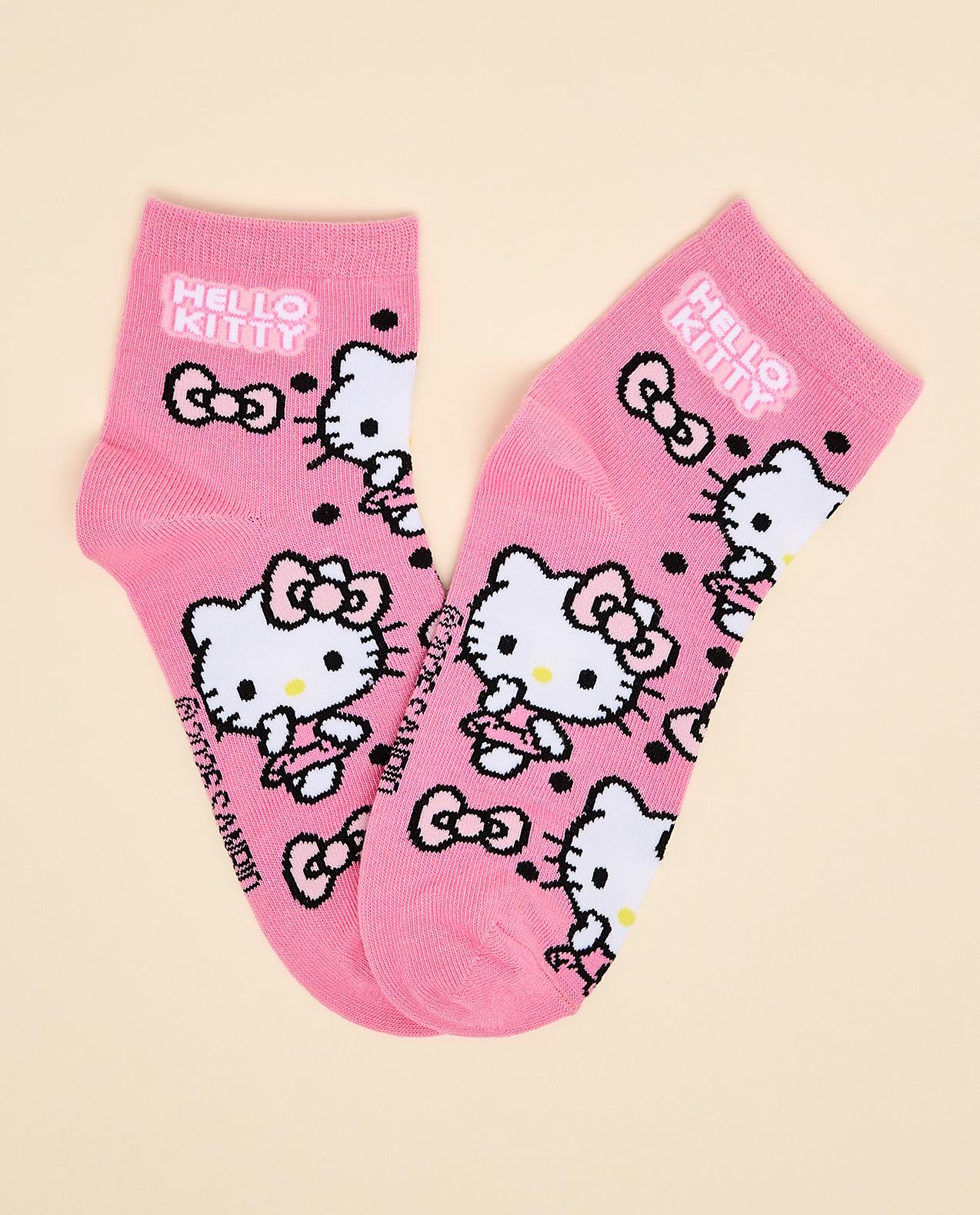 3 Pack Hello Kitty Print Ankle Socks
