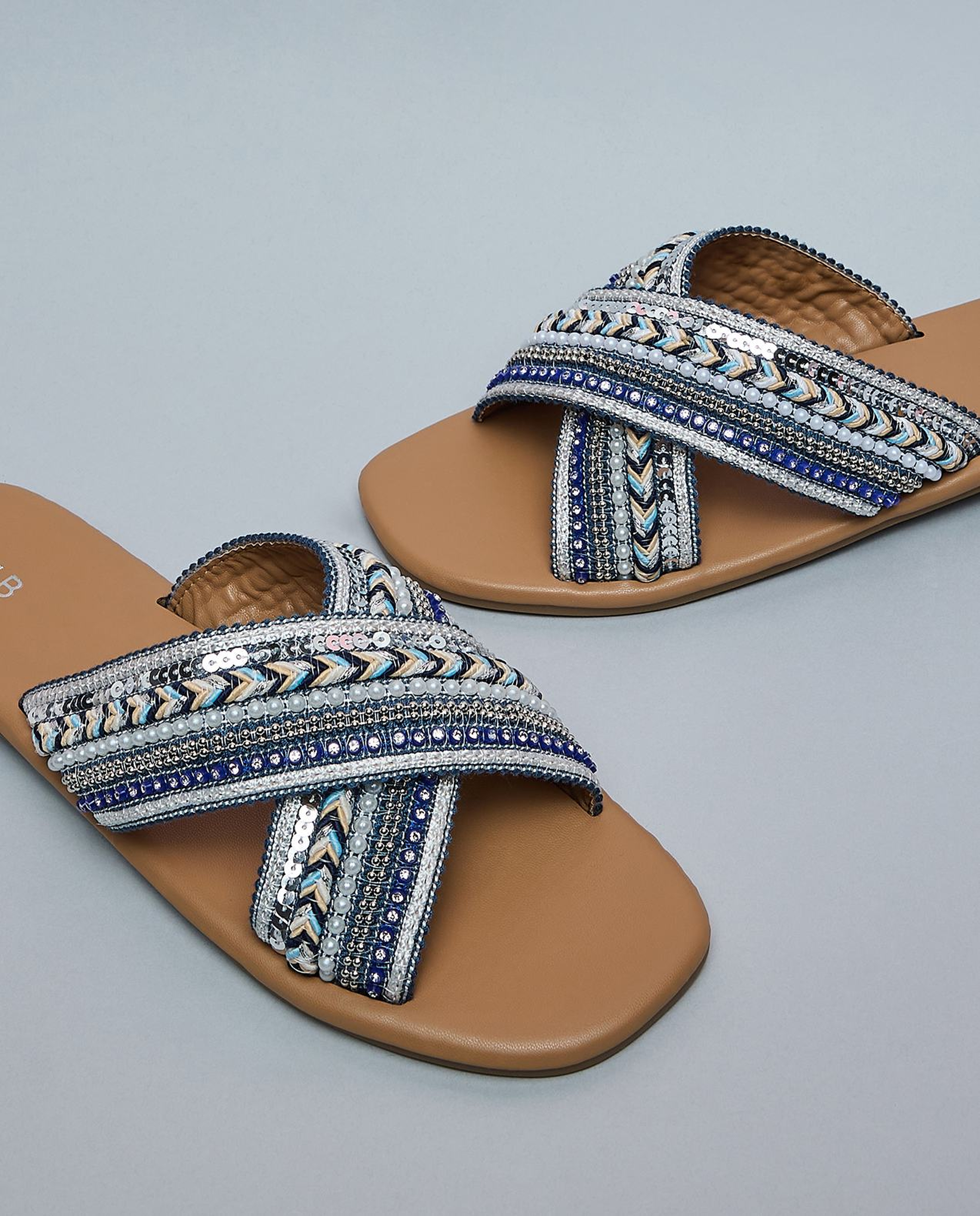 Embellished Flat Sandals