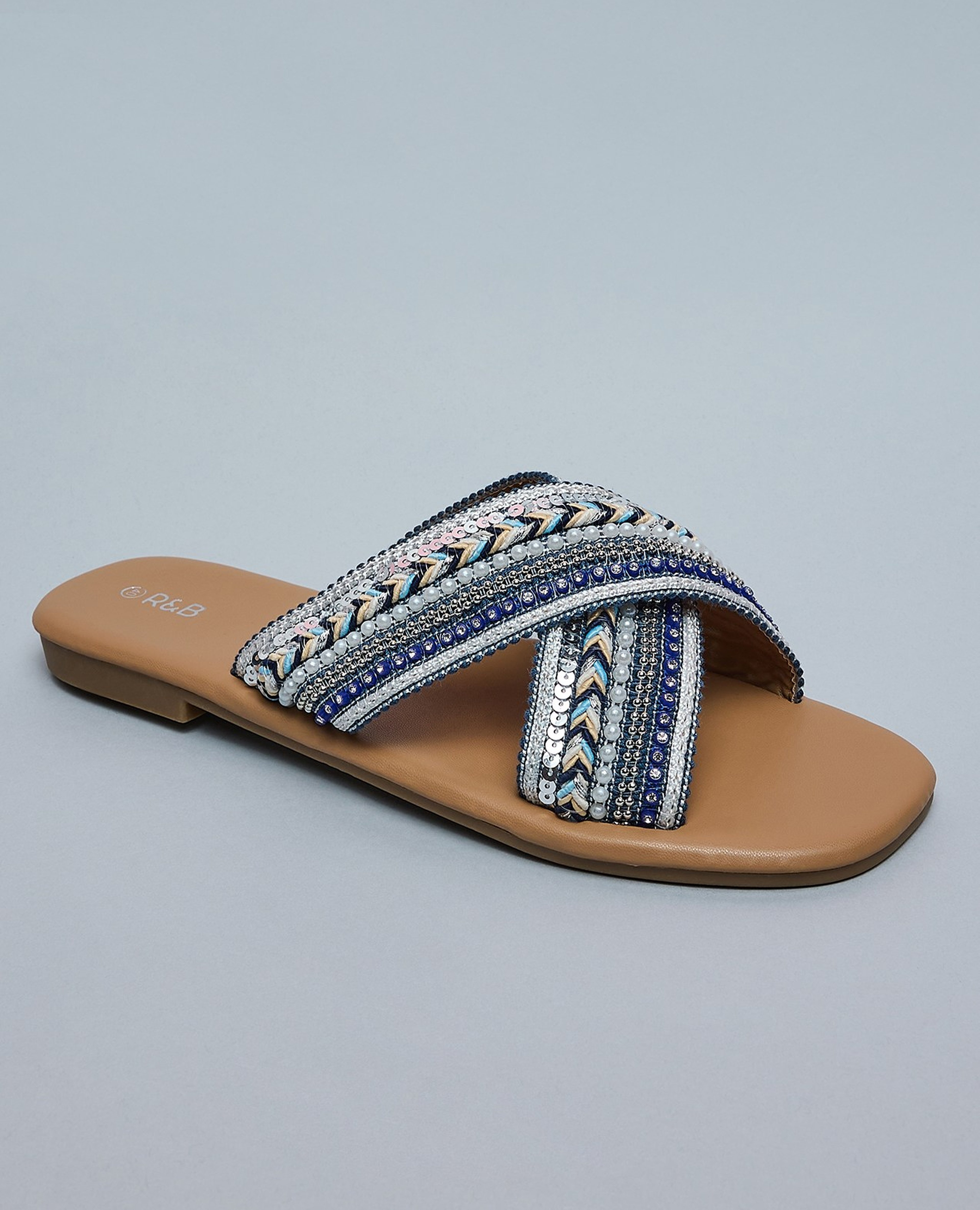 Embellished Flat Sandals