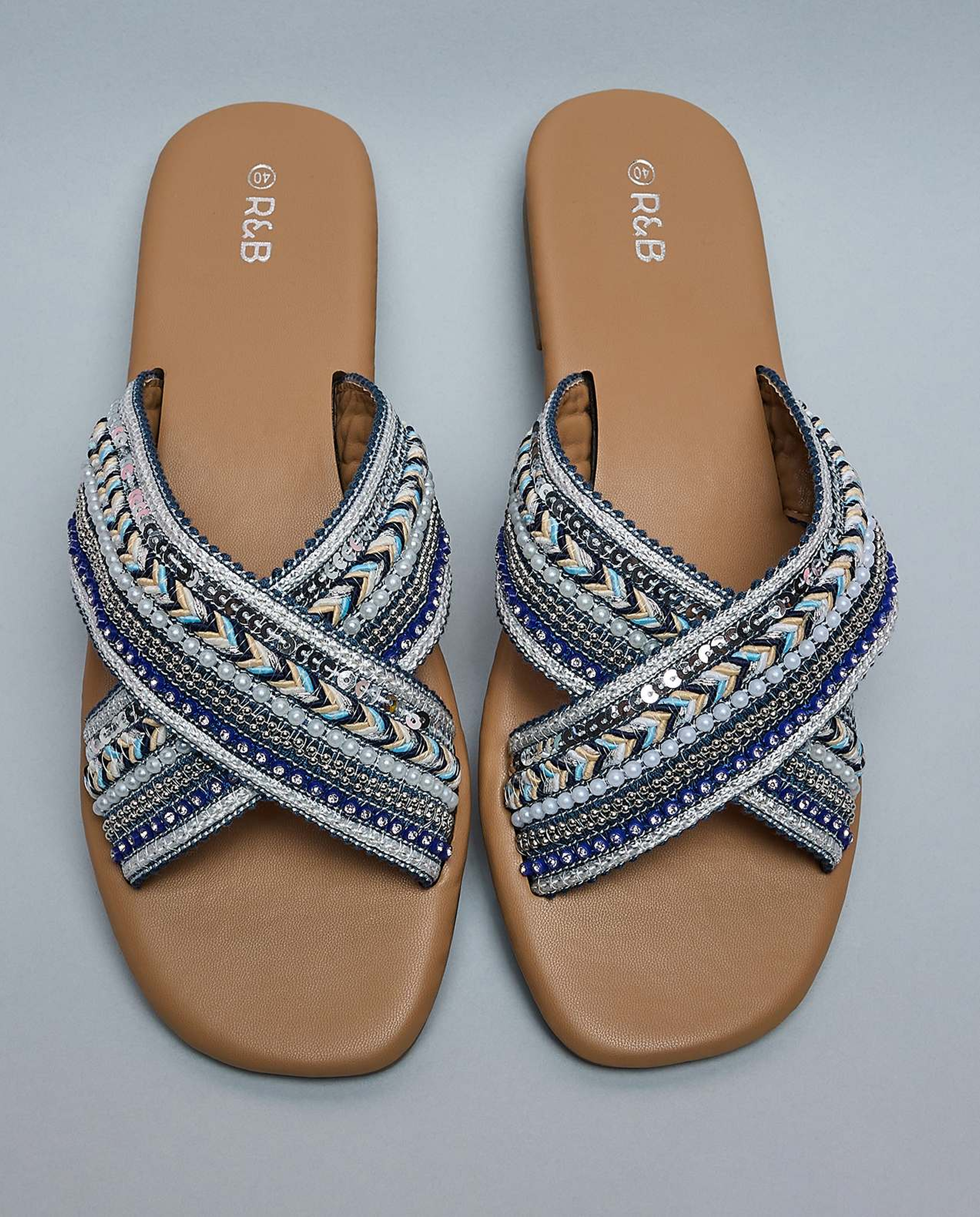 Embellished Flat Sandals