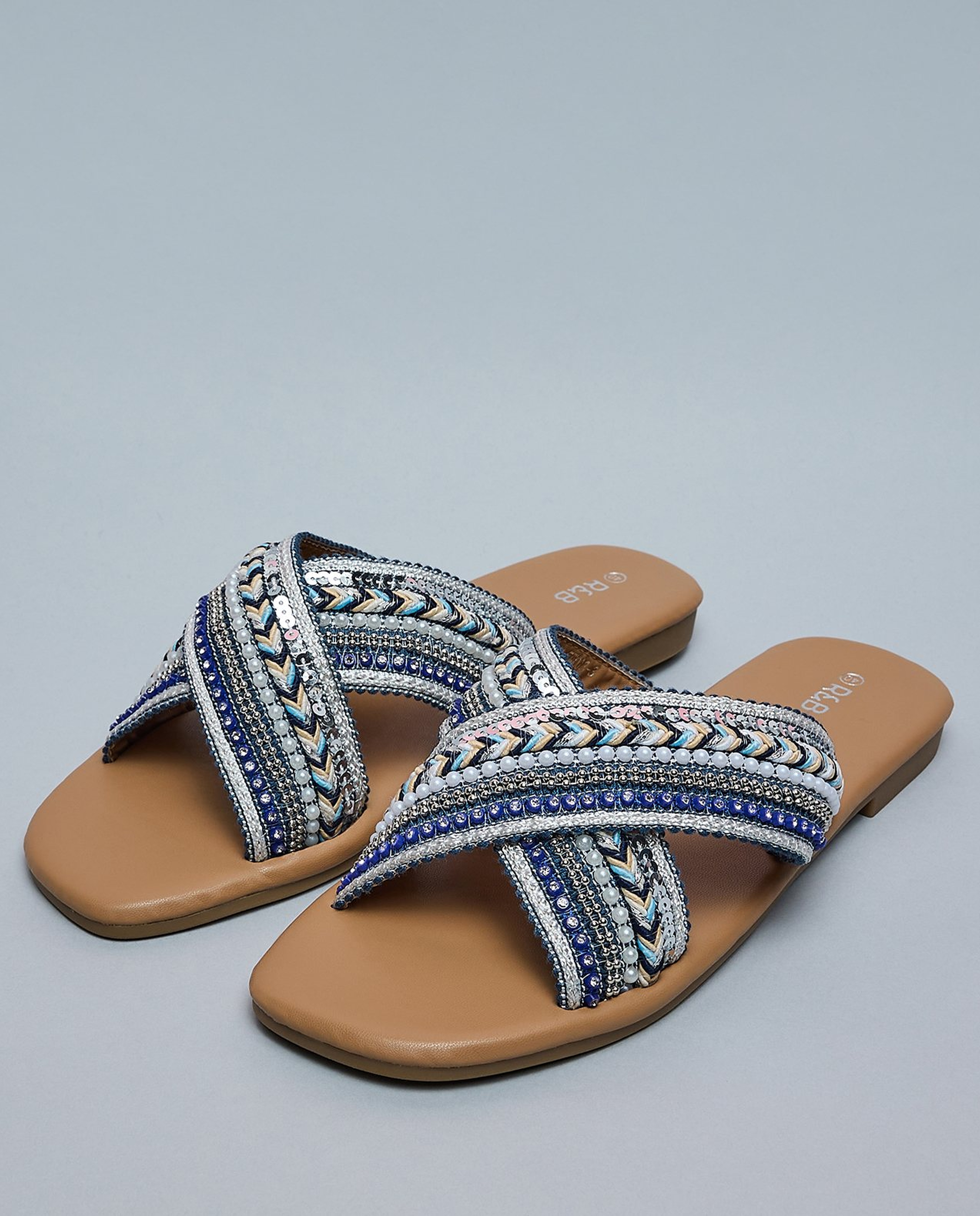 Embellished Flat Sandals