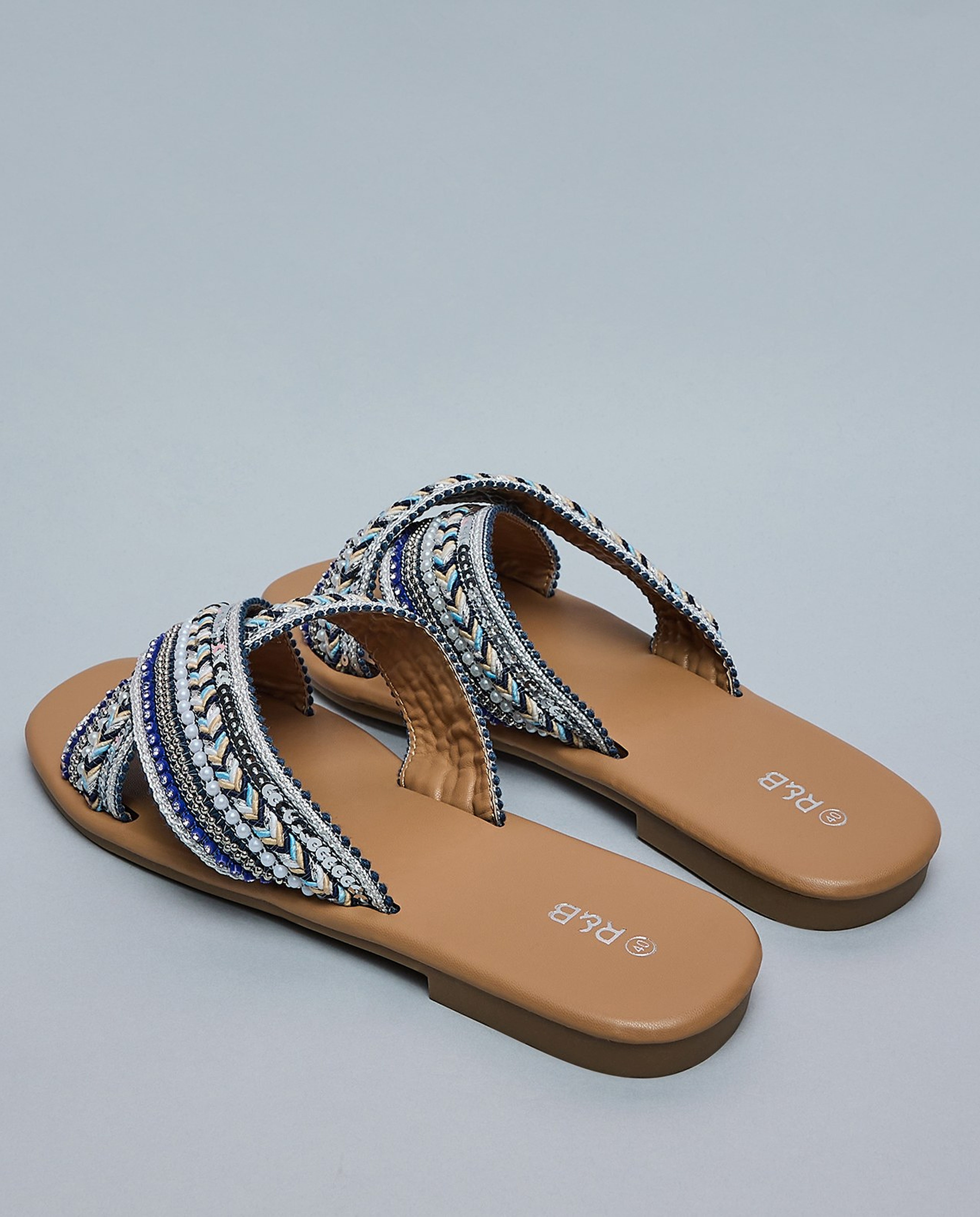Embellished Flat Sandals