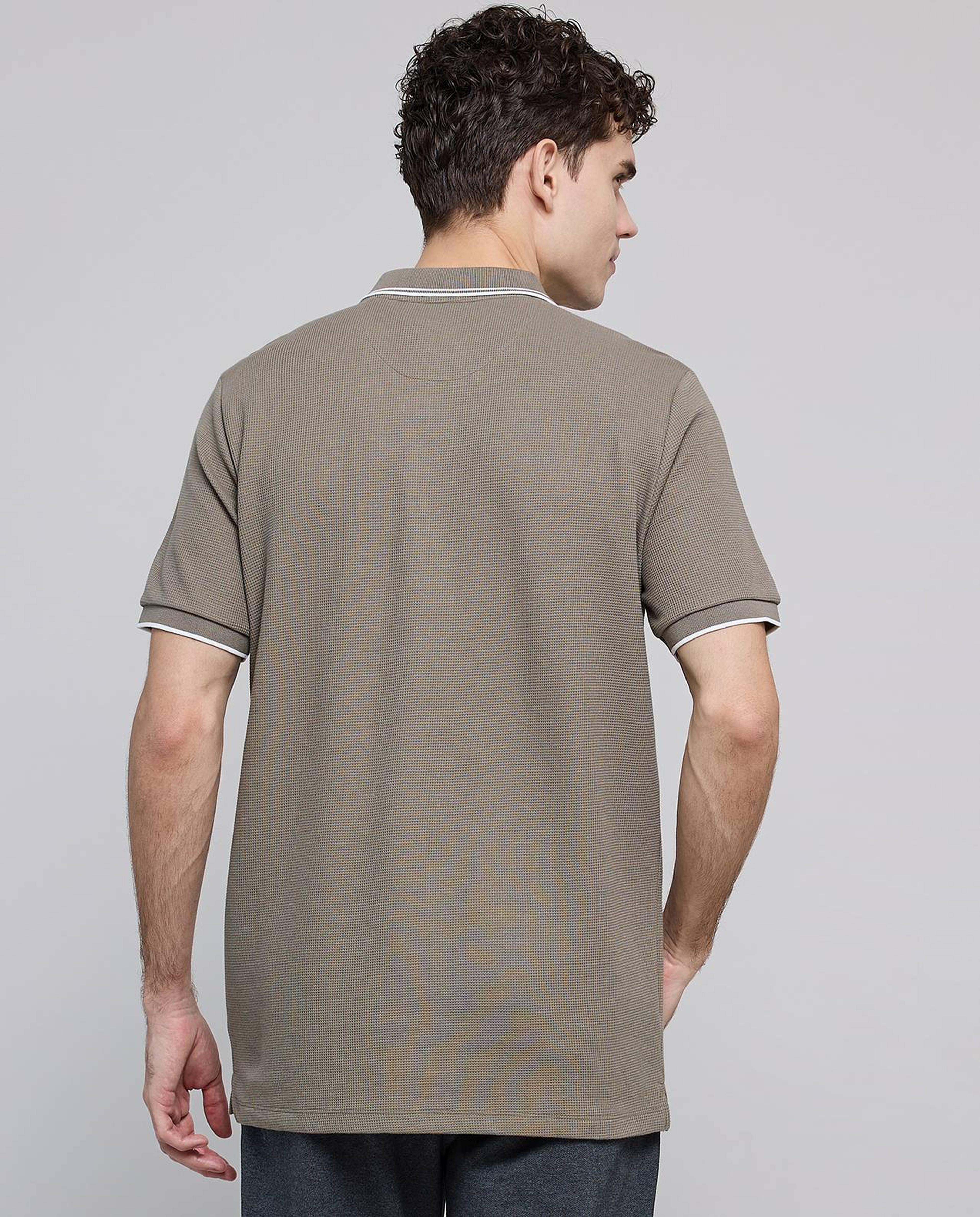 Logo Embroidered Polo T-Shirt with Short Sleeves