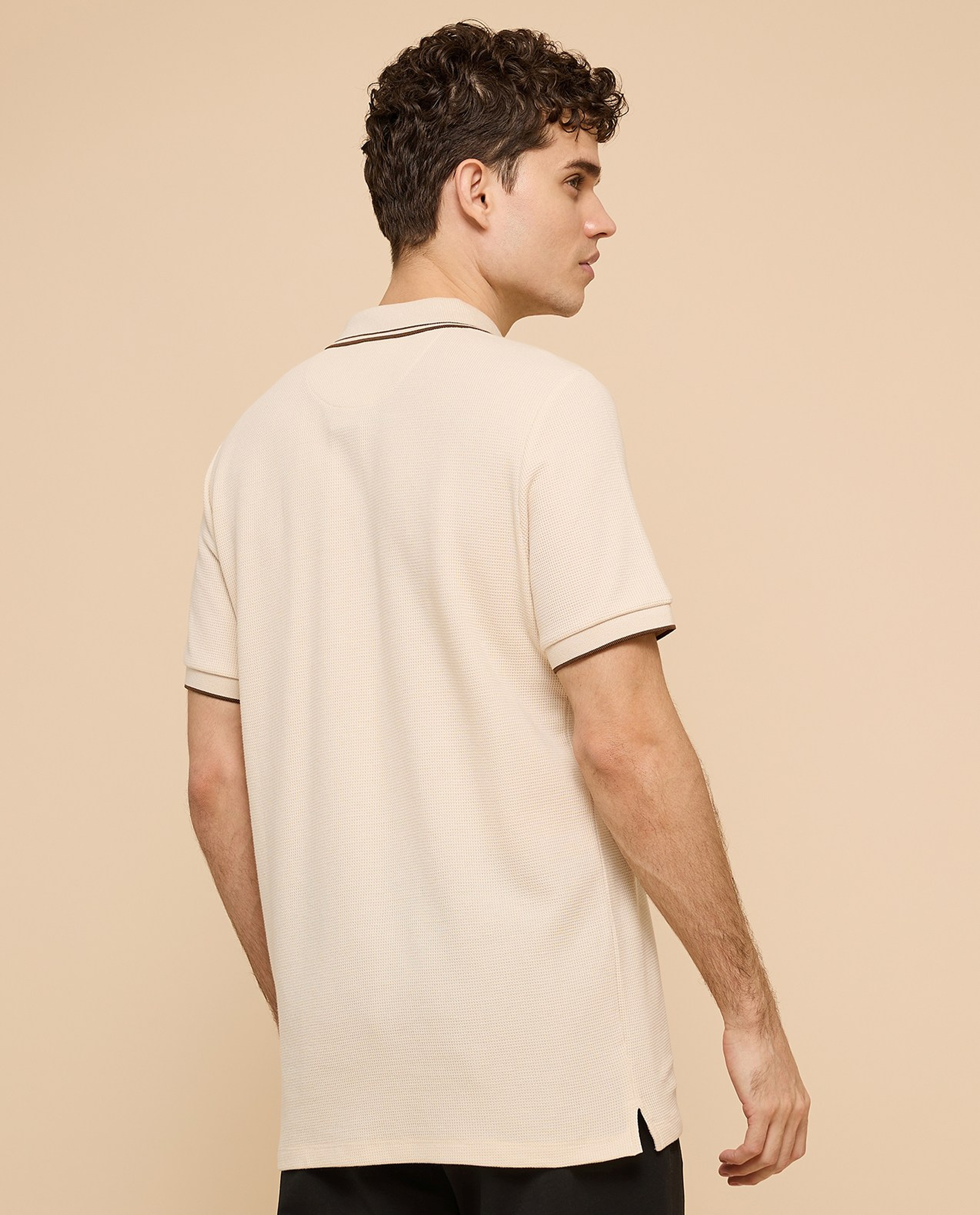 Logo Embroidered Polo T-Shirt with Short Sleeves