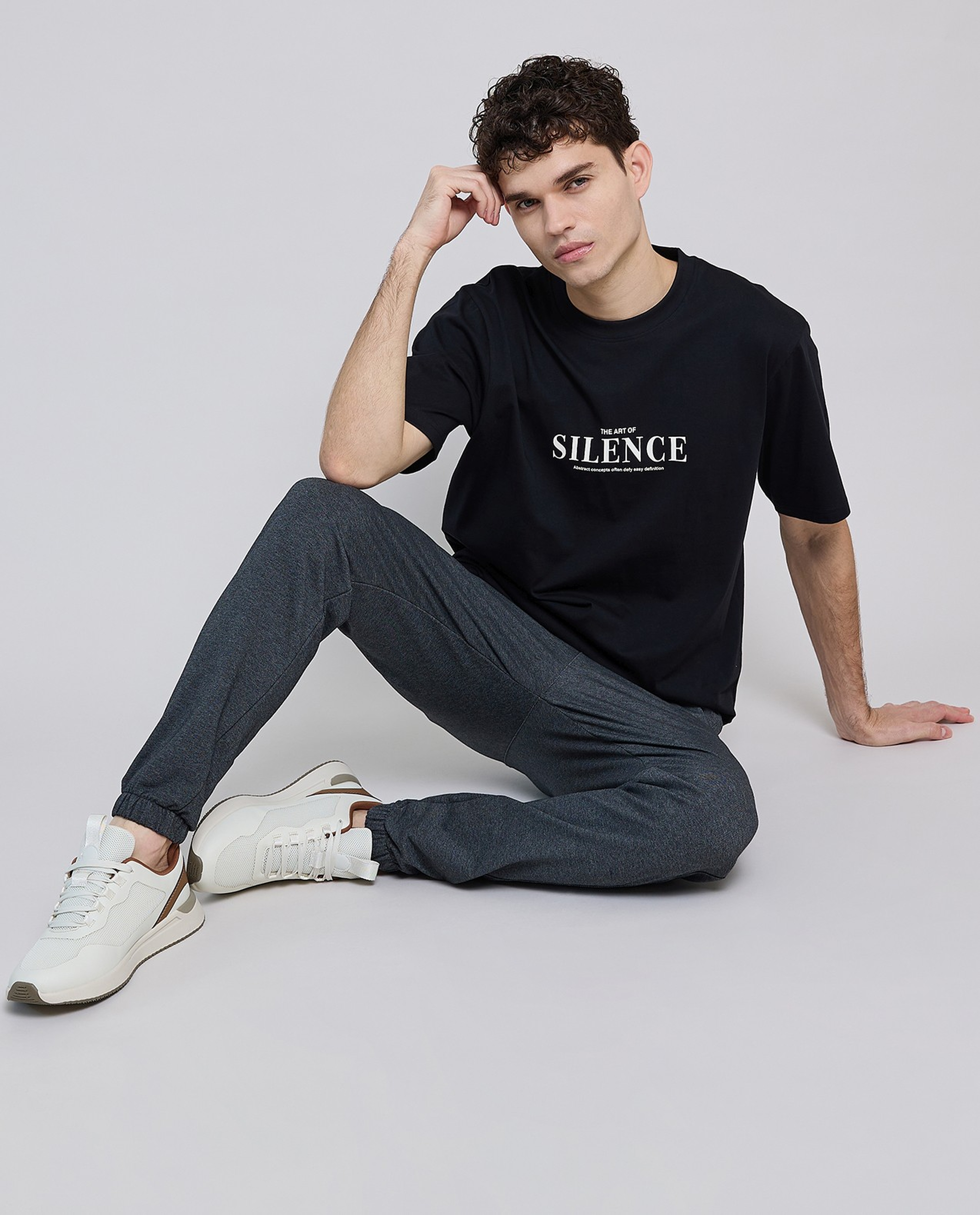 Solid Joggers with Drawstring Waist