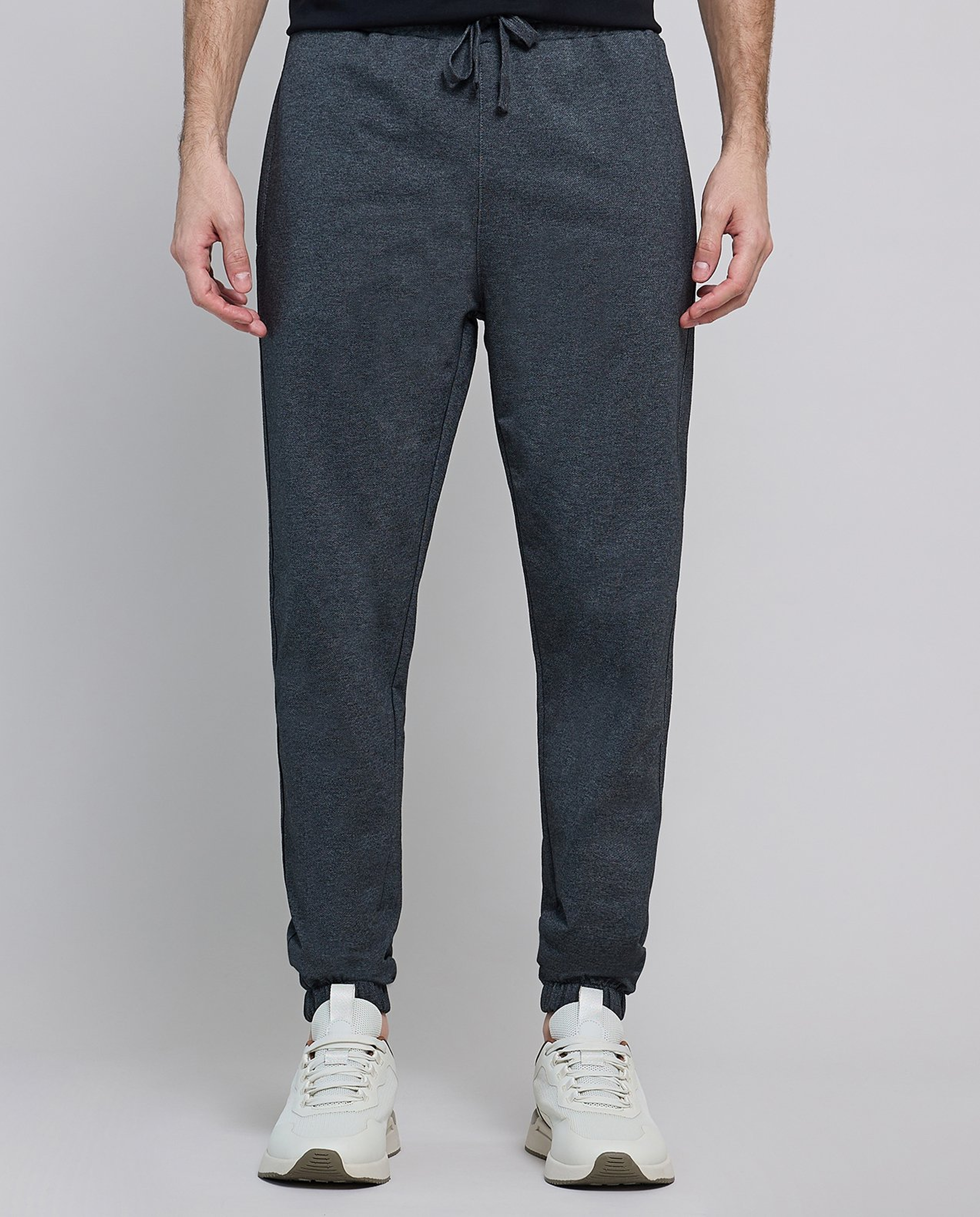 Solid Joggers with Drawstring Waist