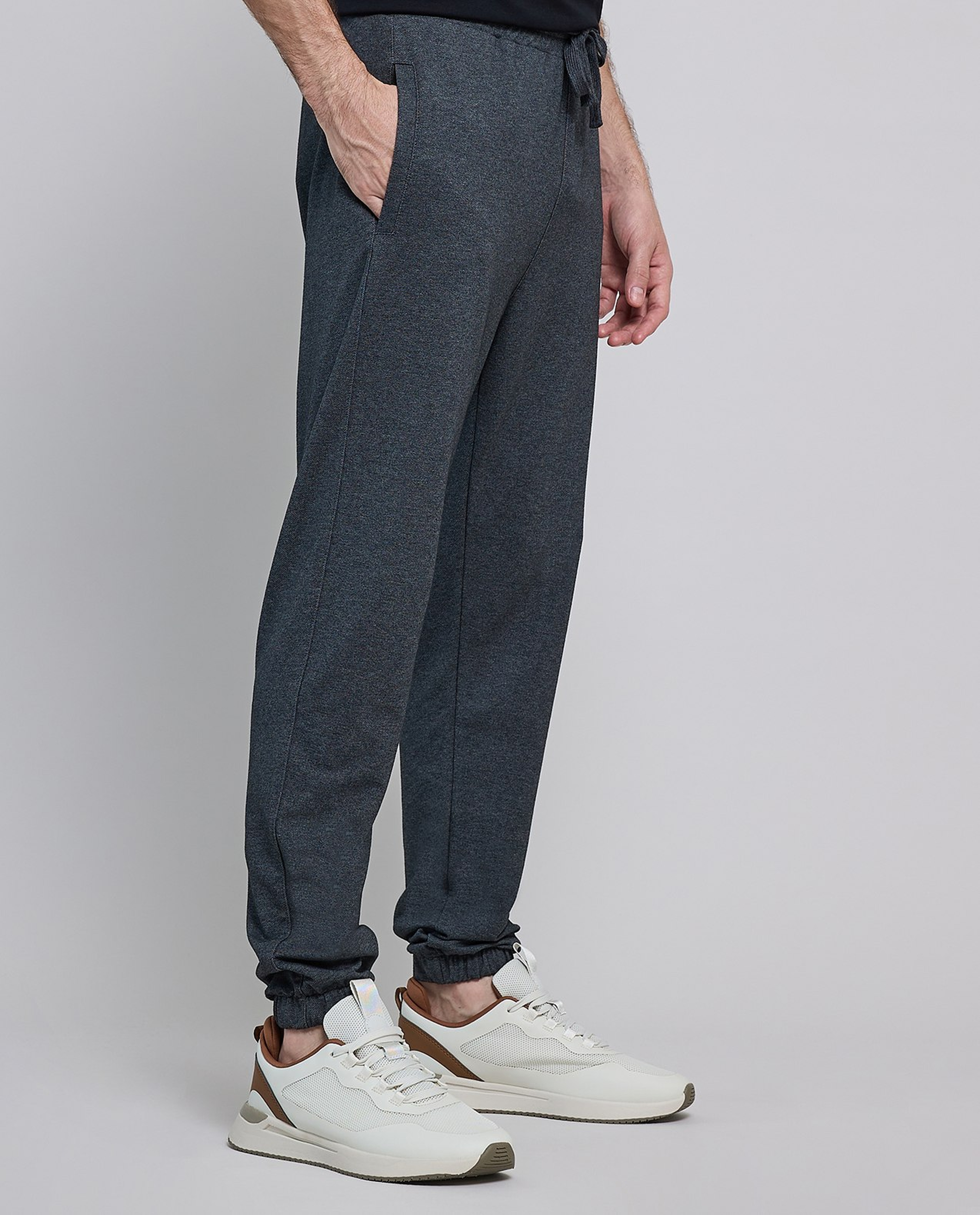Solid Joggers with Drawstring Waist