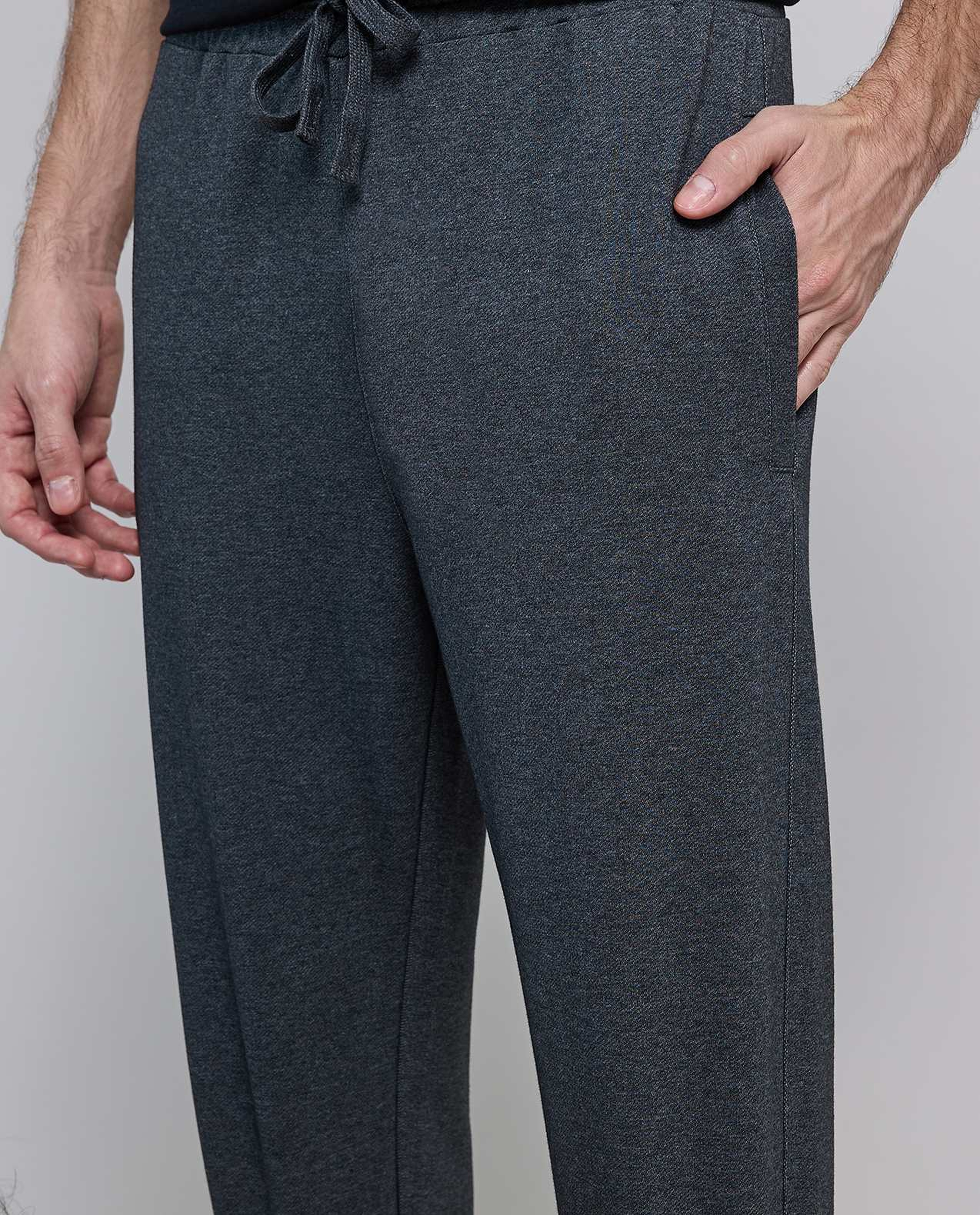 Solid Joggers with Drawstring Waist