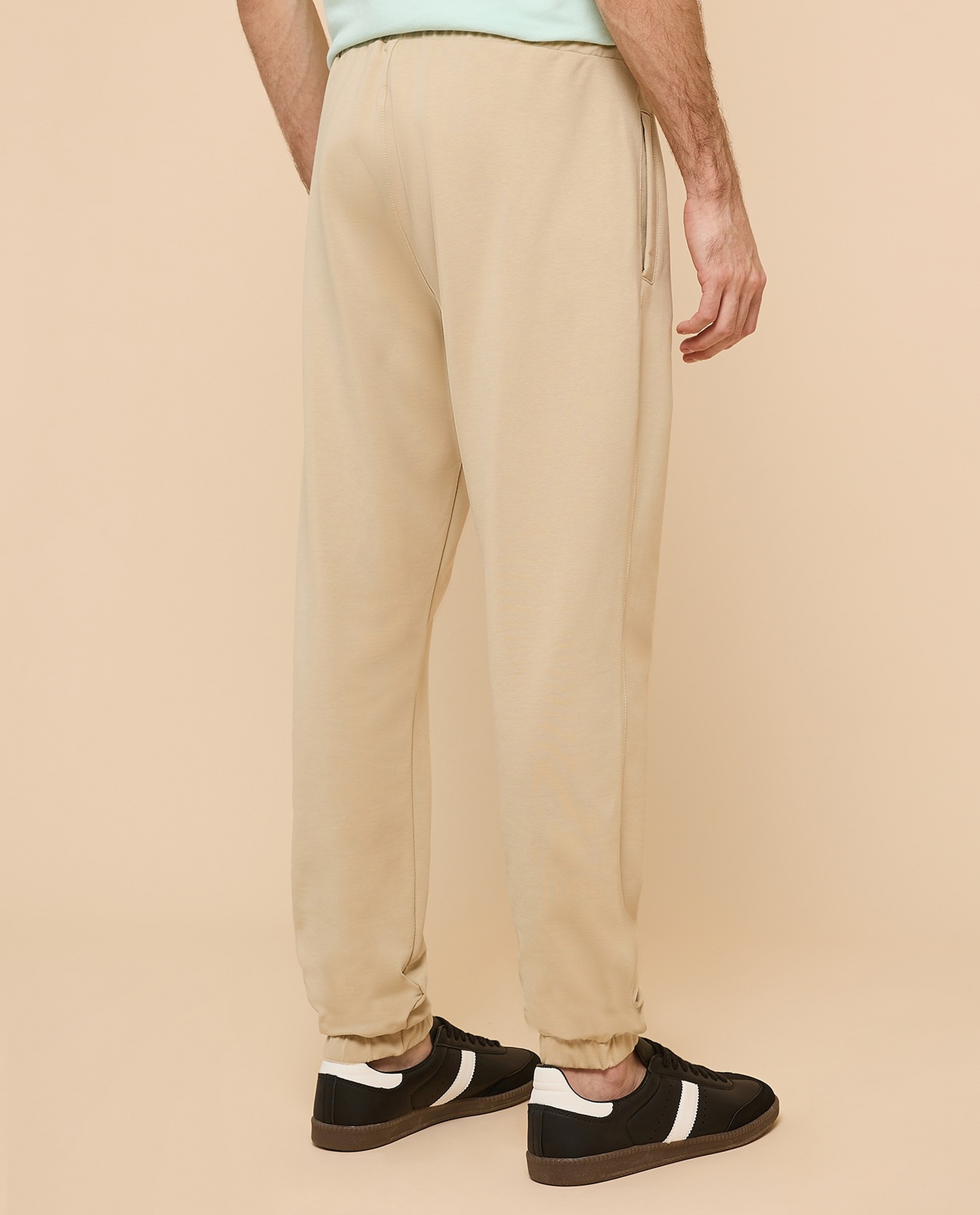 Solid Joggers with Drawstring Waist