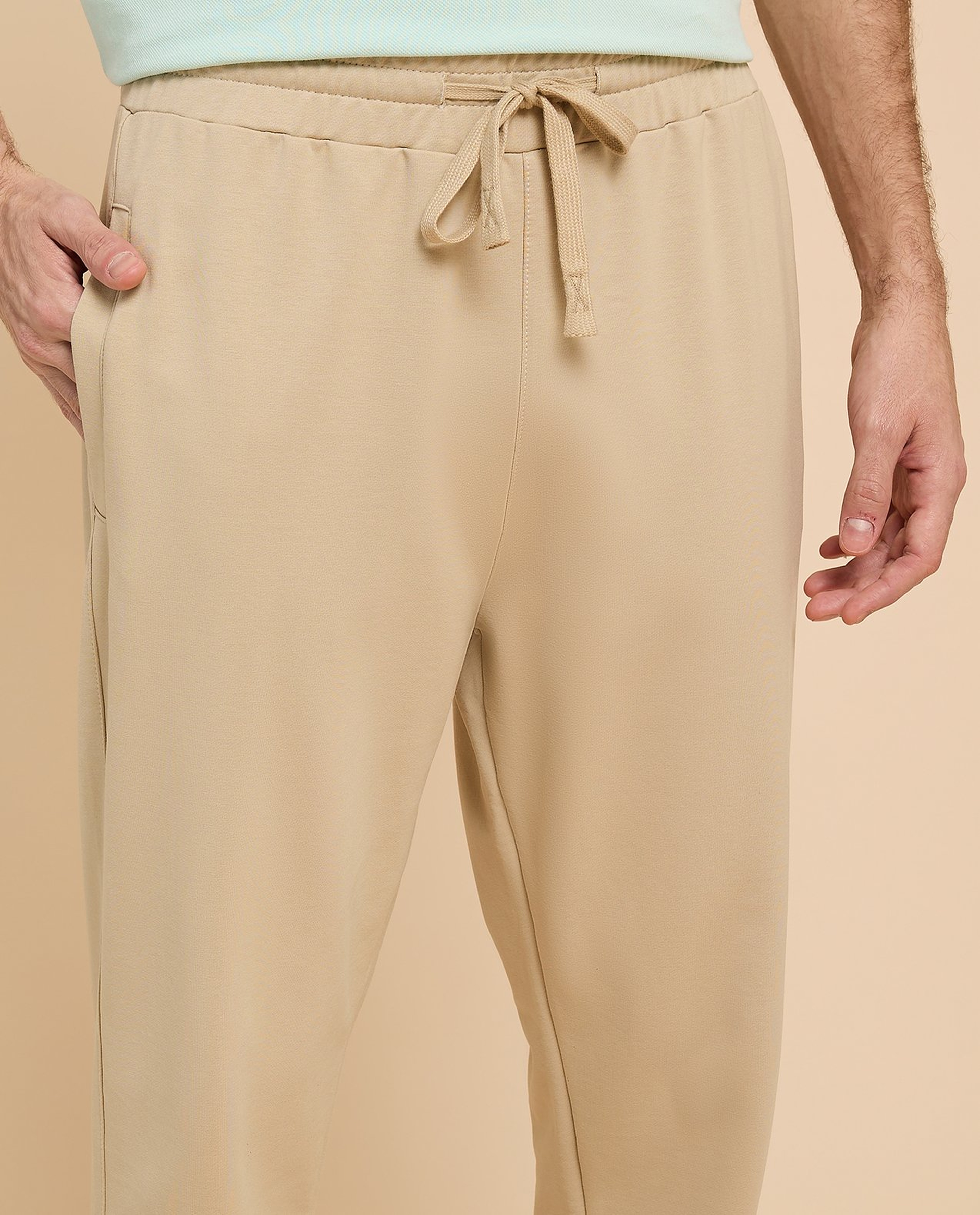 Solid Joggers with Drawstring Waist