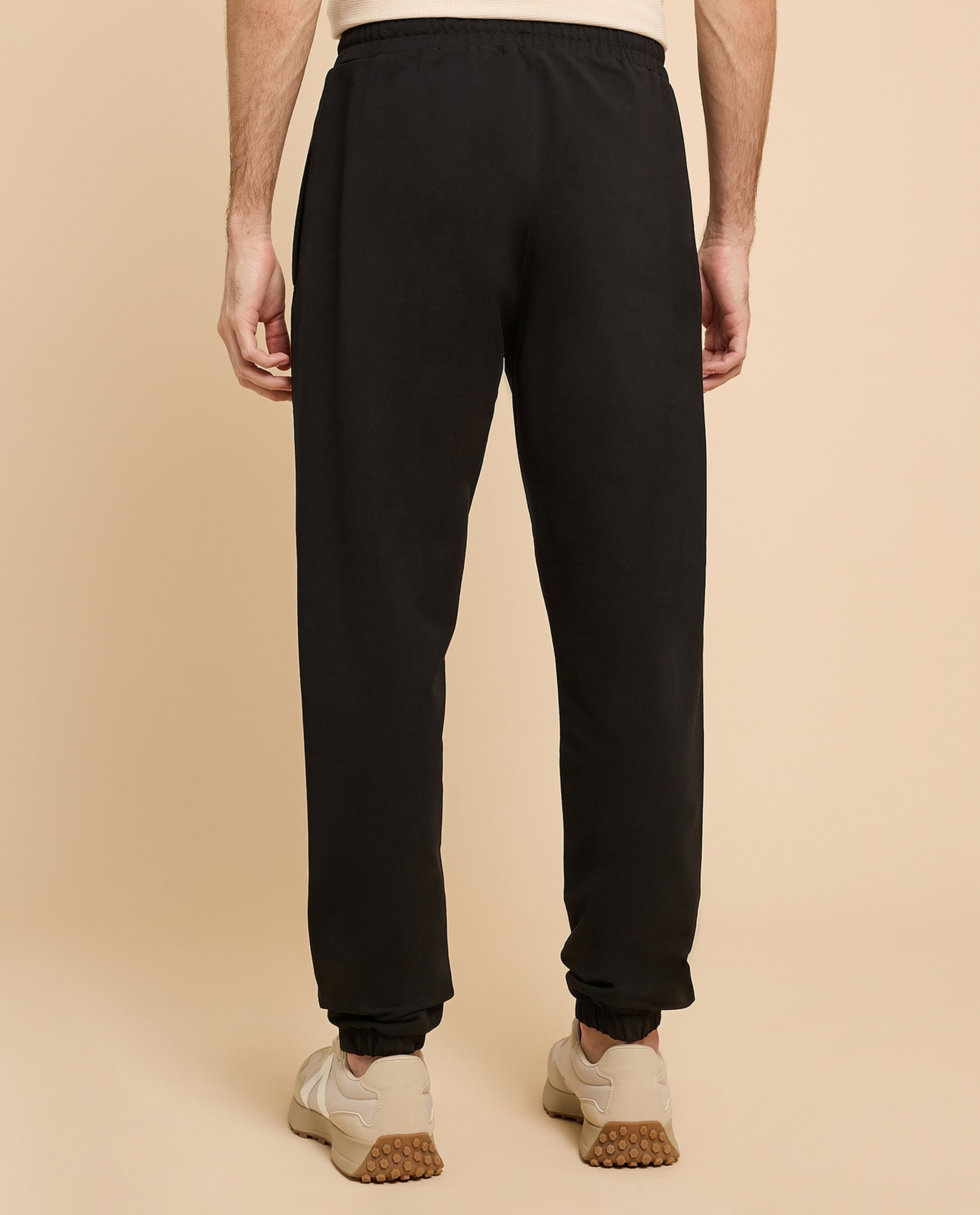 Solid Joggers with Drawstring Waist