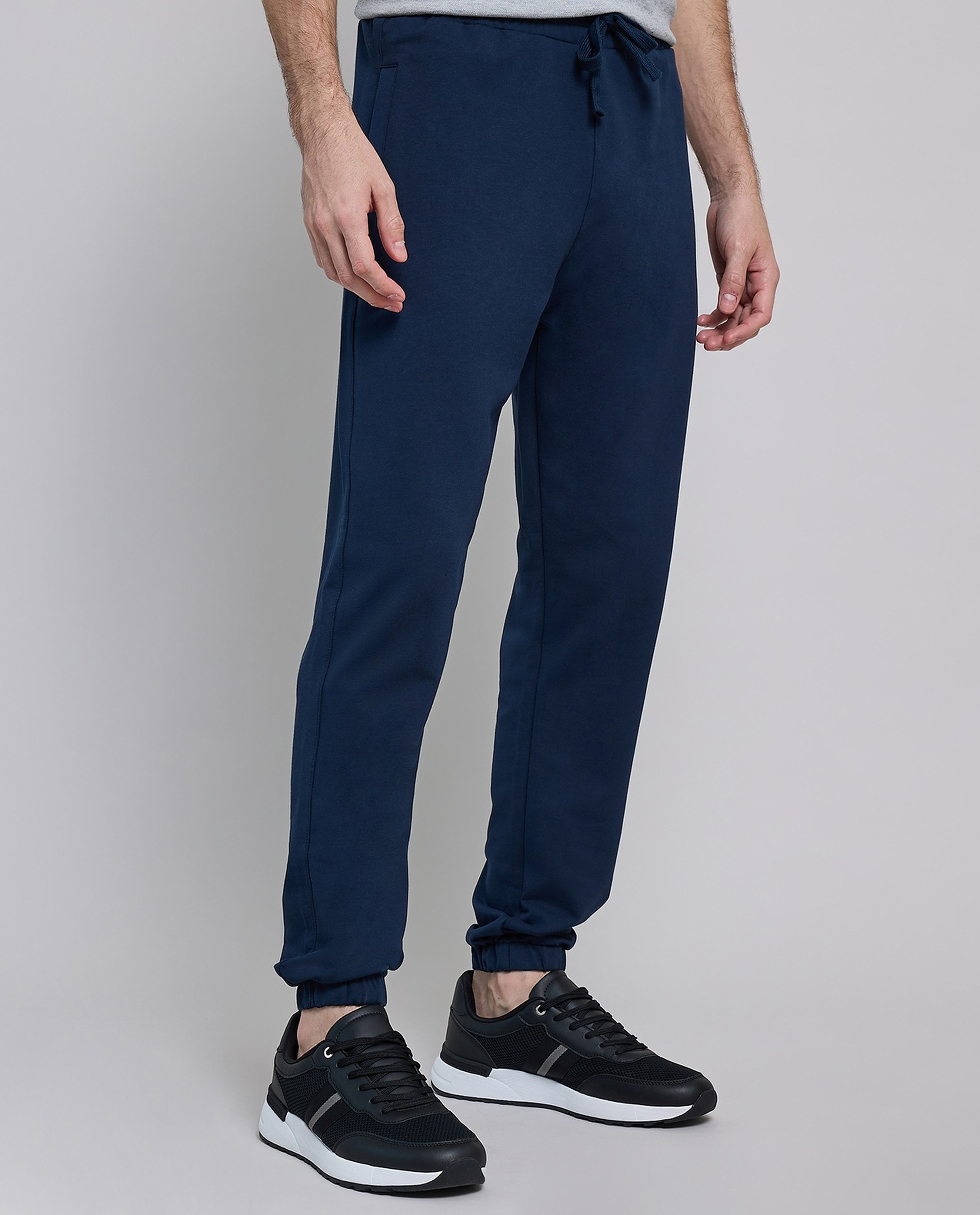 Solid Joggers with Drawstring Waist