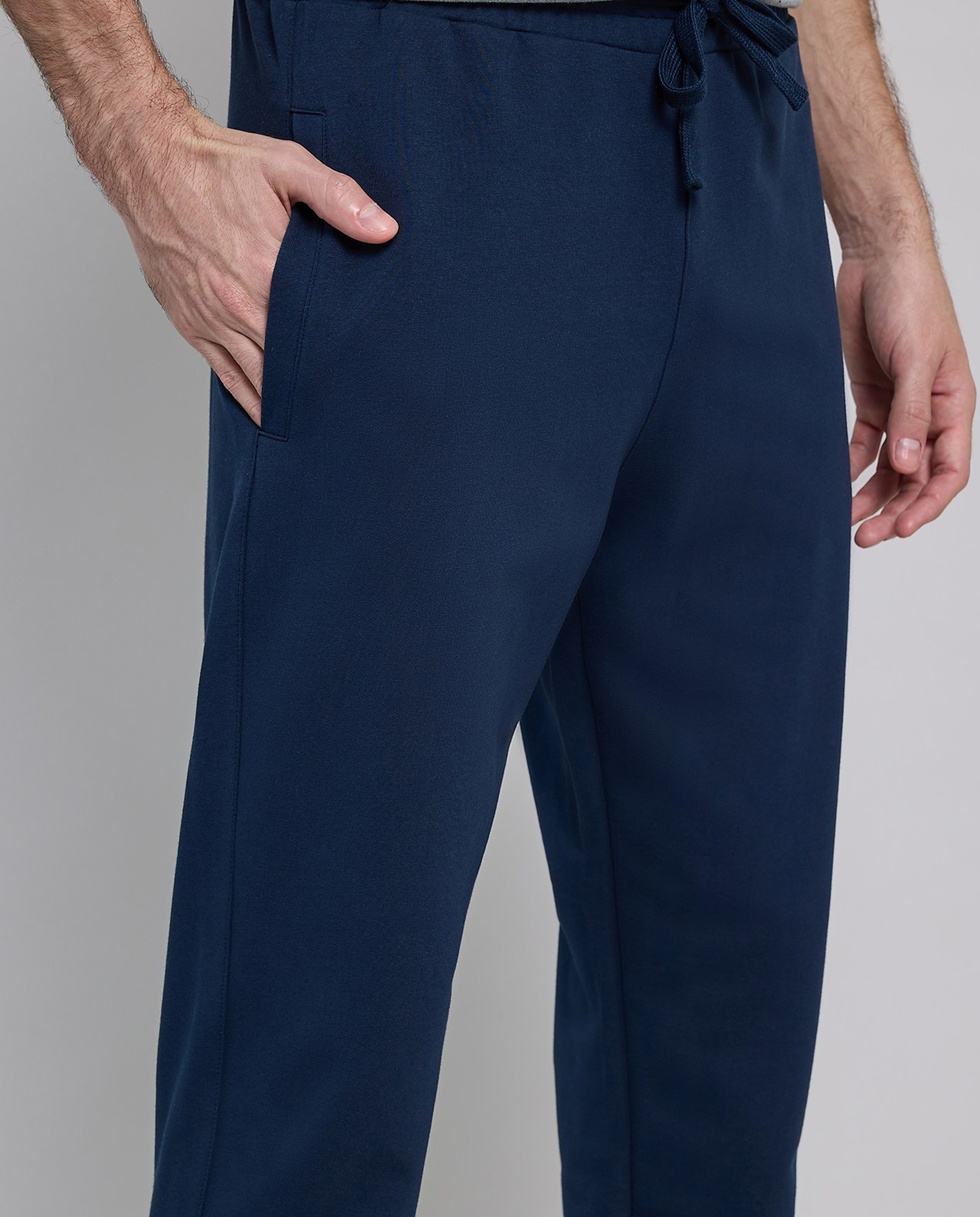 Solid Joggers with Drawstring Waist