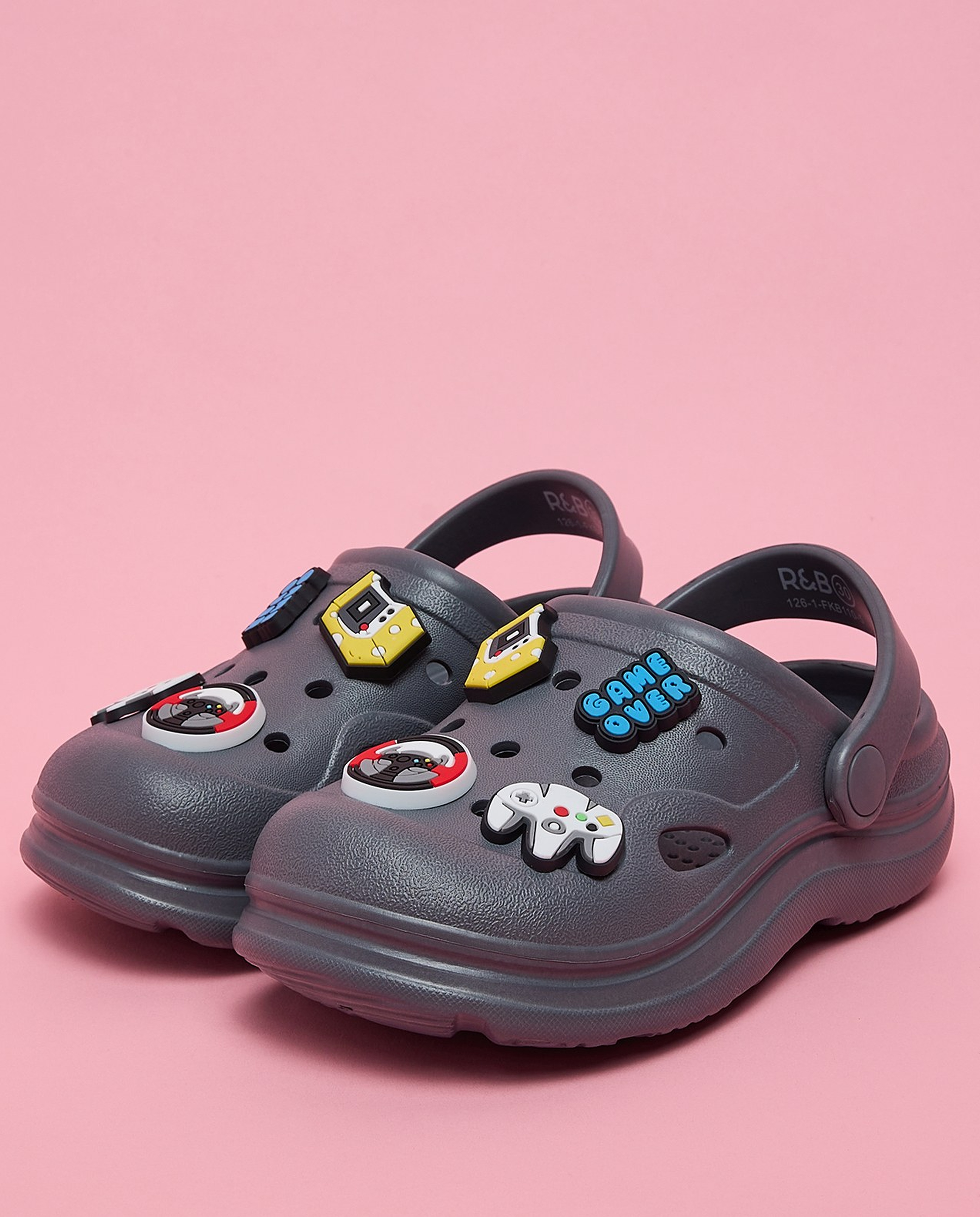 Charm Detail Slingback Clogs