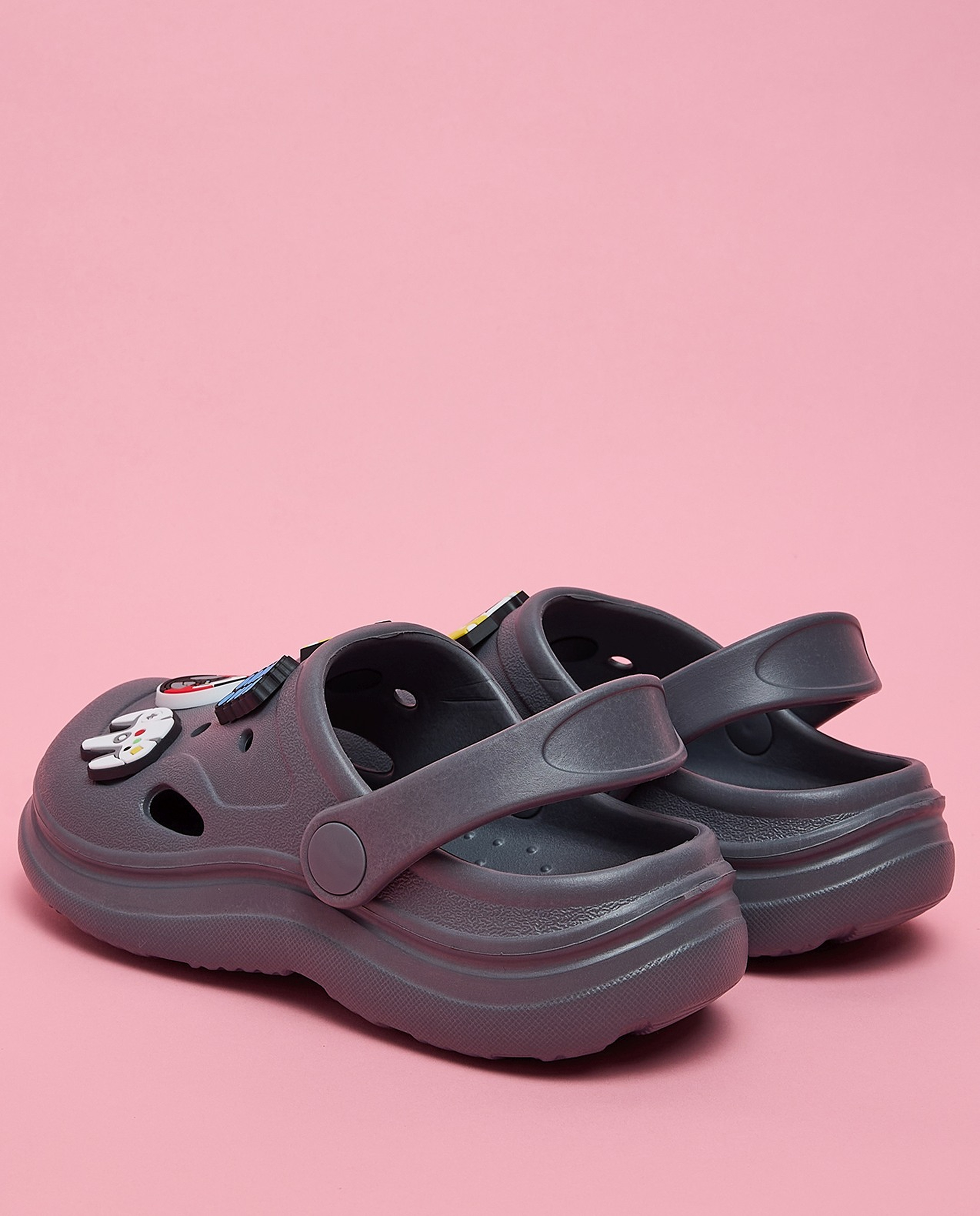 Charm Detail Slingback Clogs