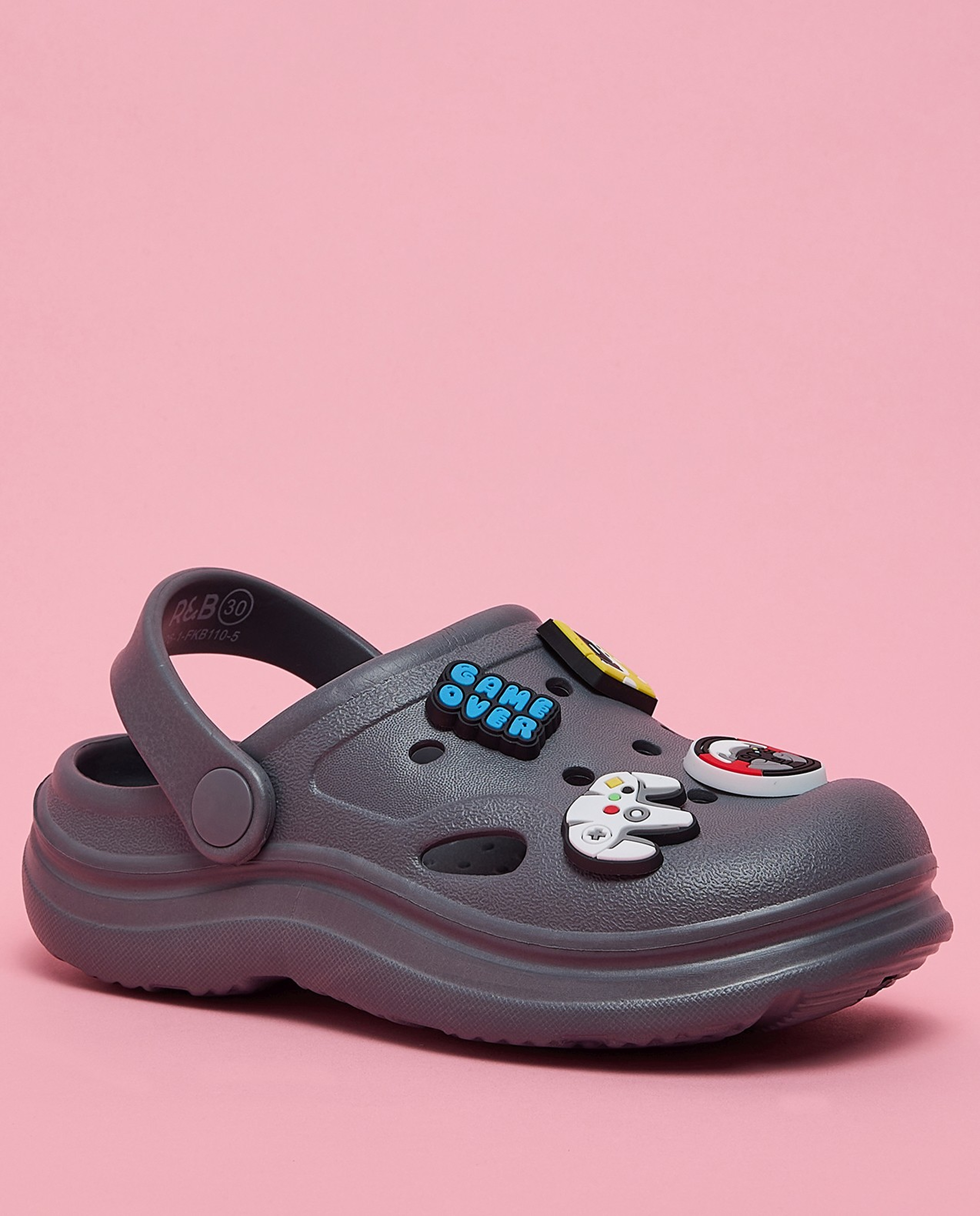 Charm Detail Slingback Clogs