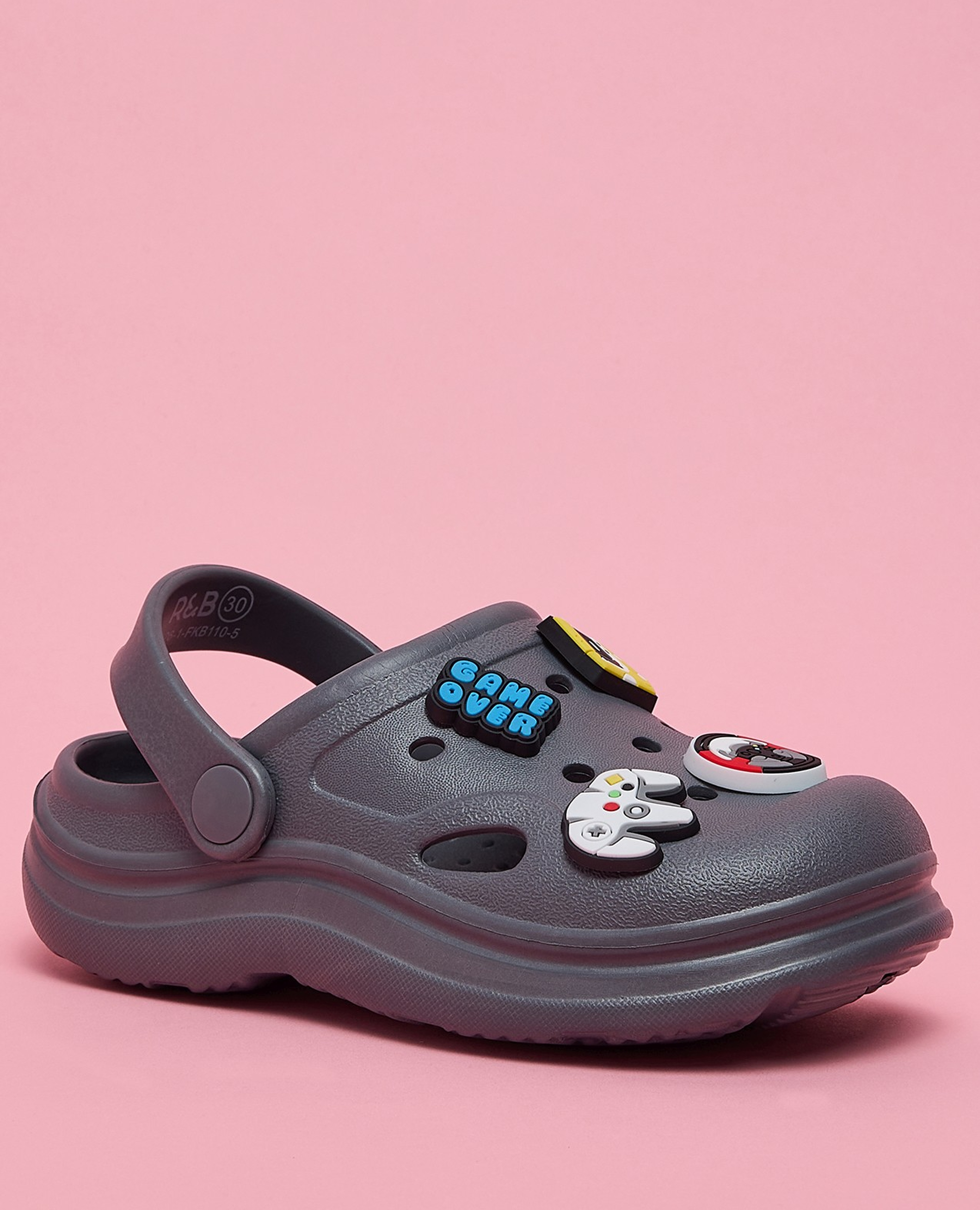 Charm Detail Slingback Clogs