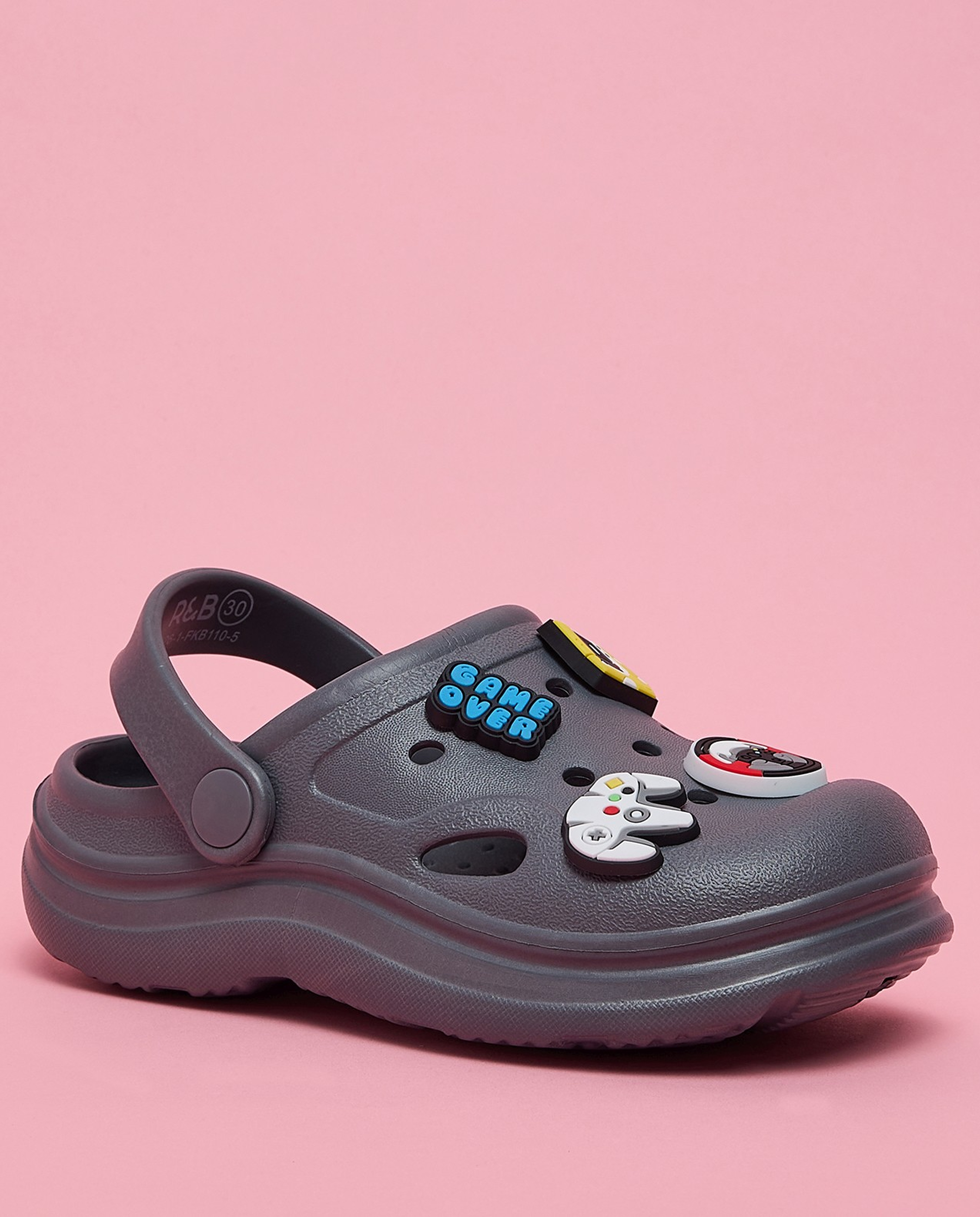 Charm Detail Slingback Clogs