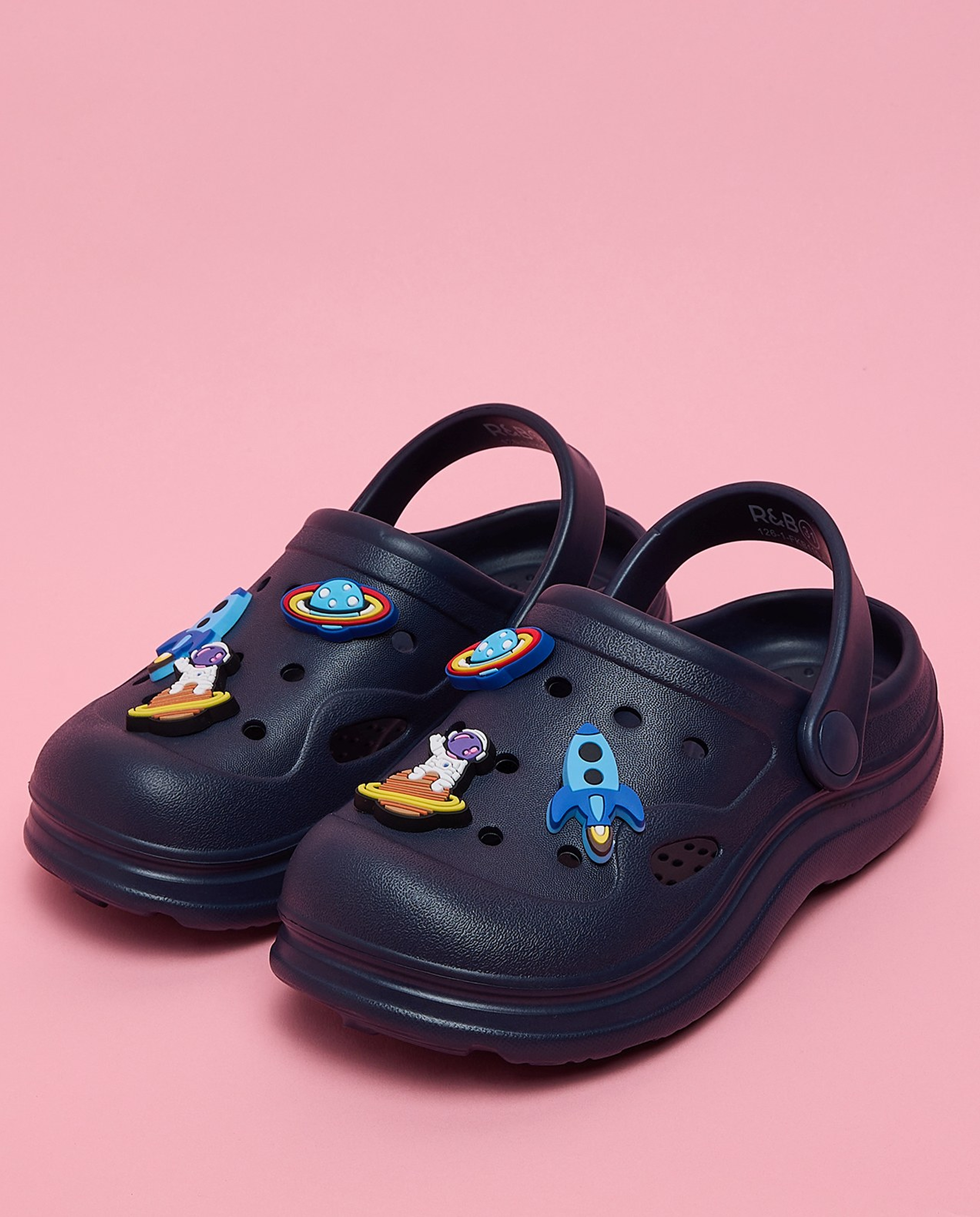 Charm Detail Slingback Clogs