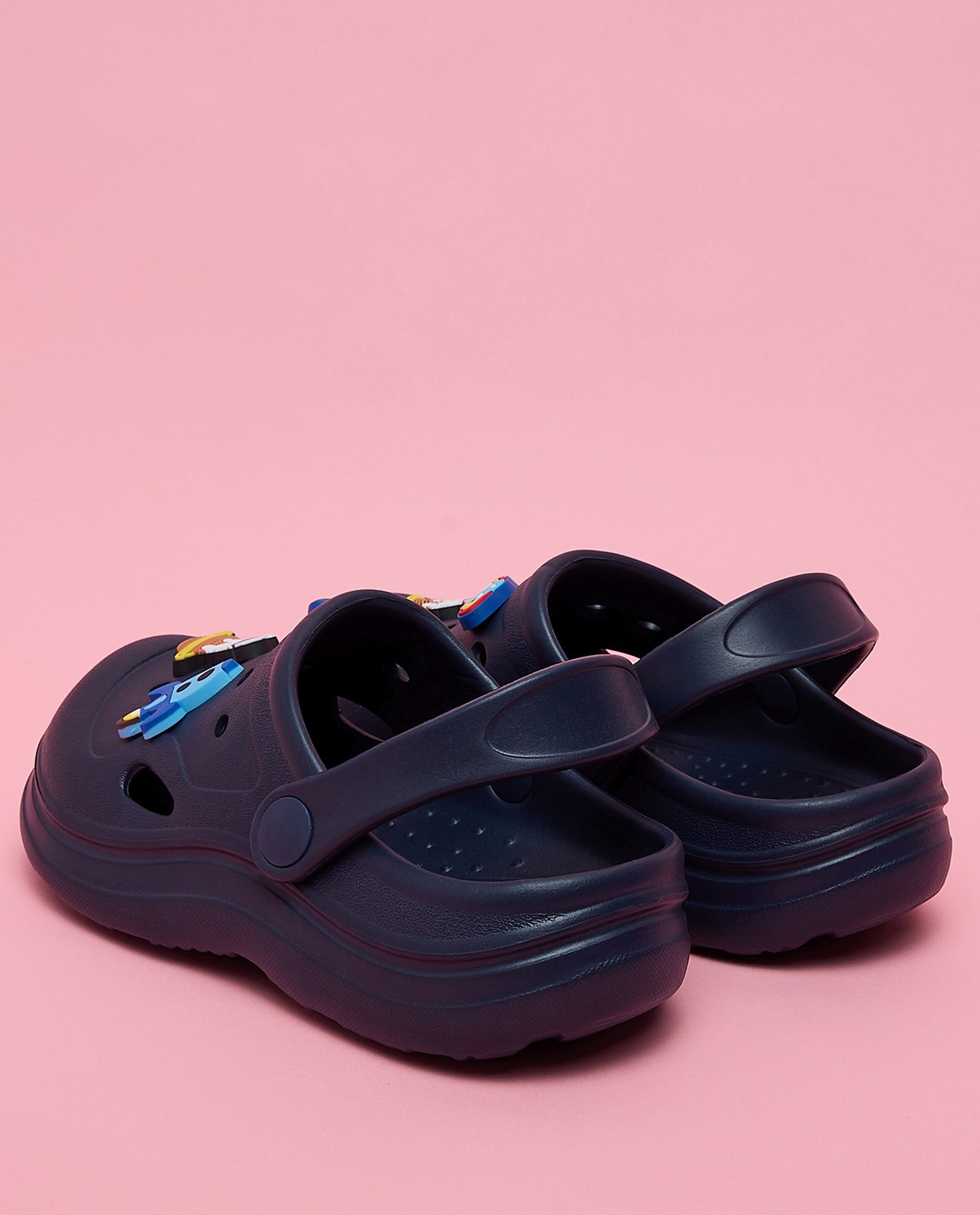 Charm Detail Slingback Clogs