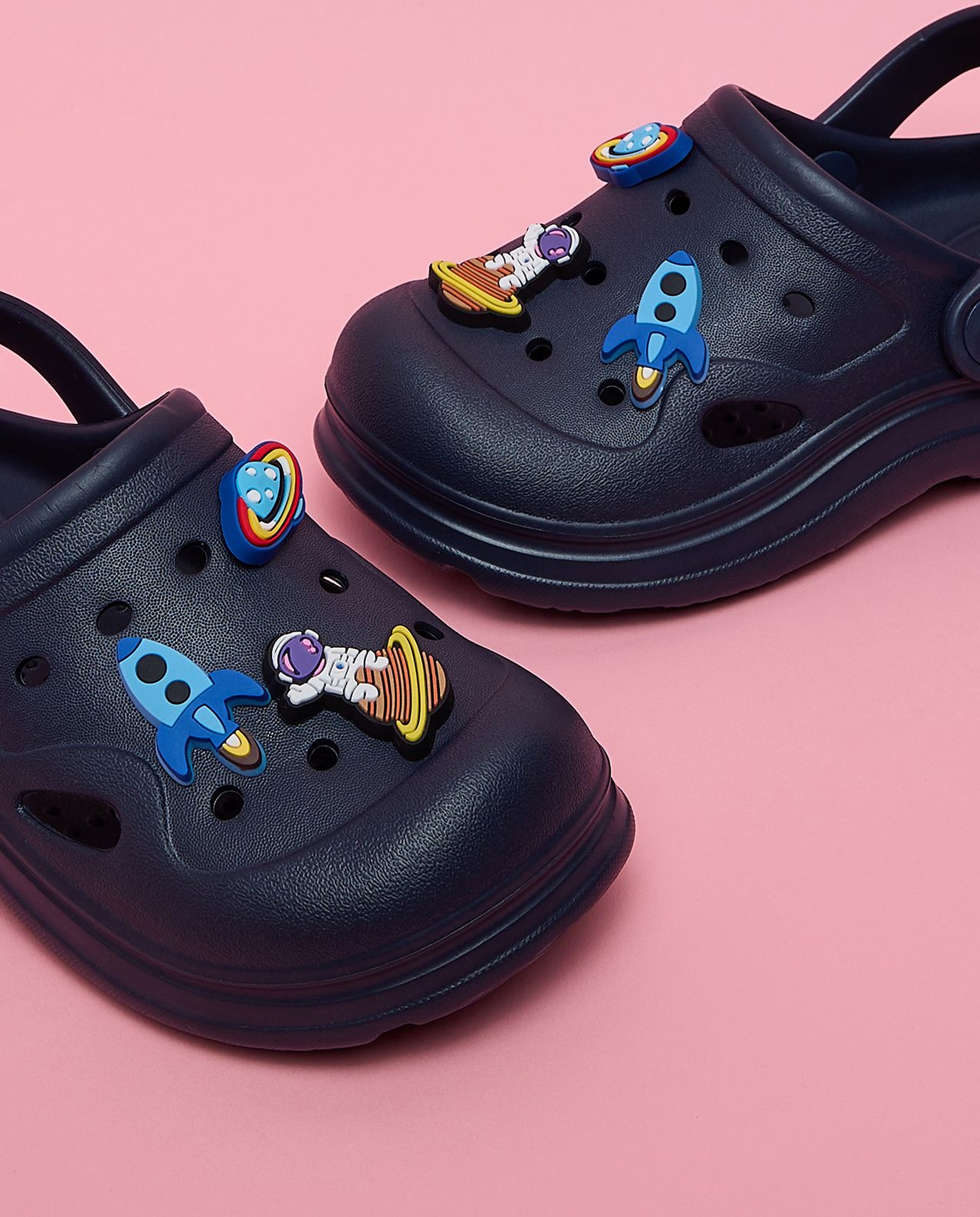 Charm Detail Slingback Clogs