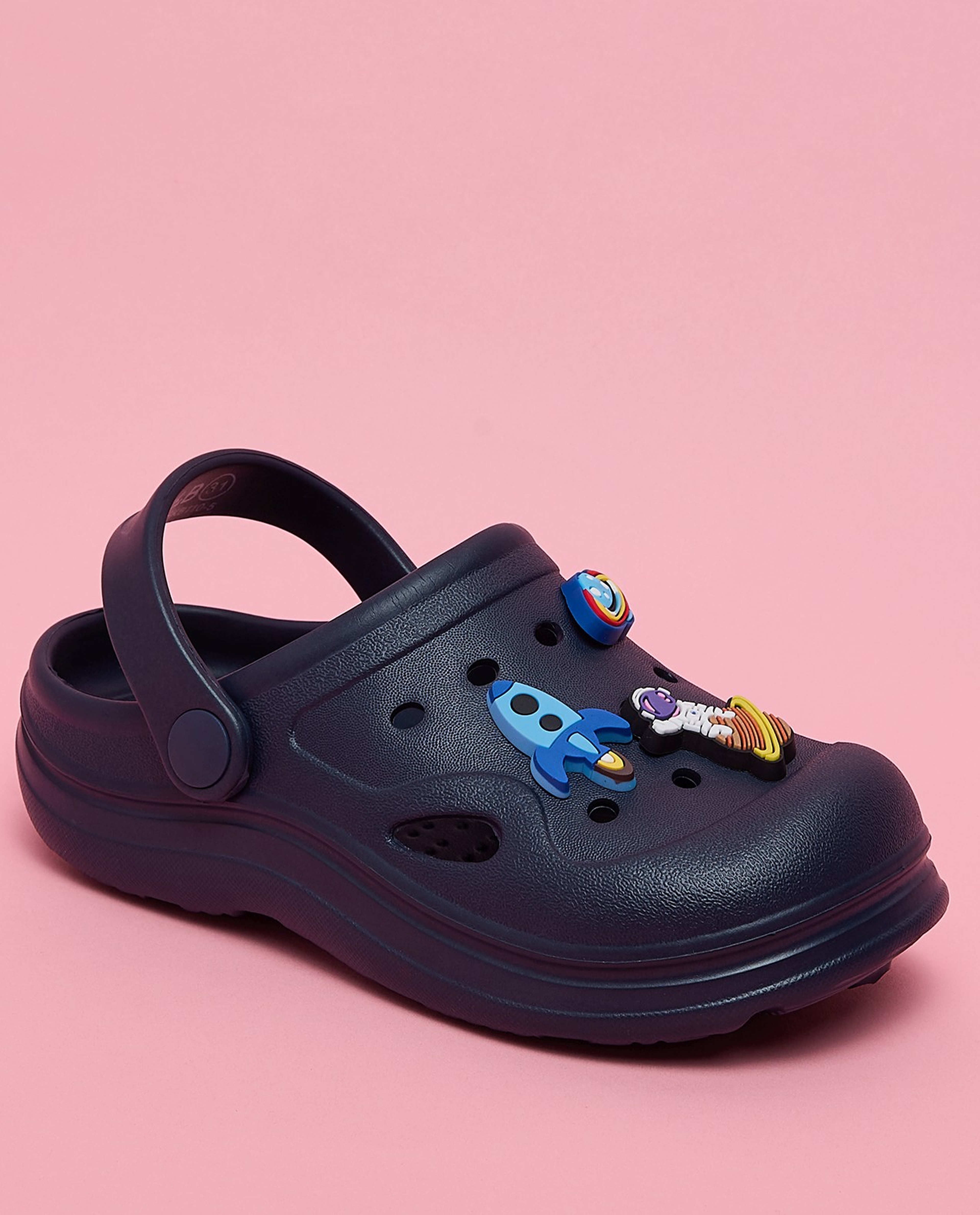 Charm Detail Slingback Clogs